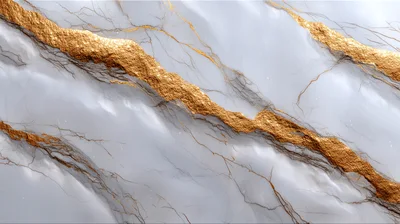 Abstract White Marble Texture With Gold Veins