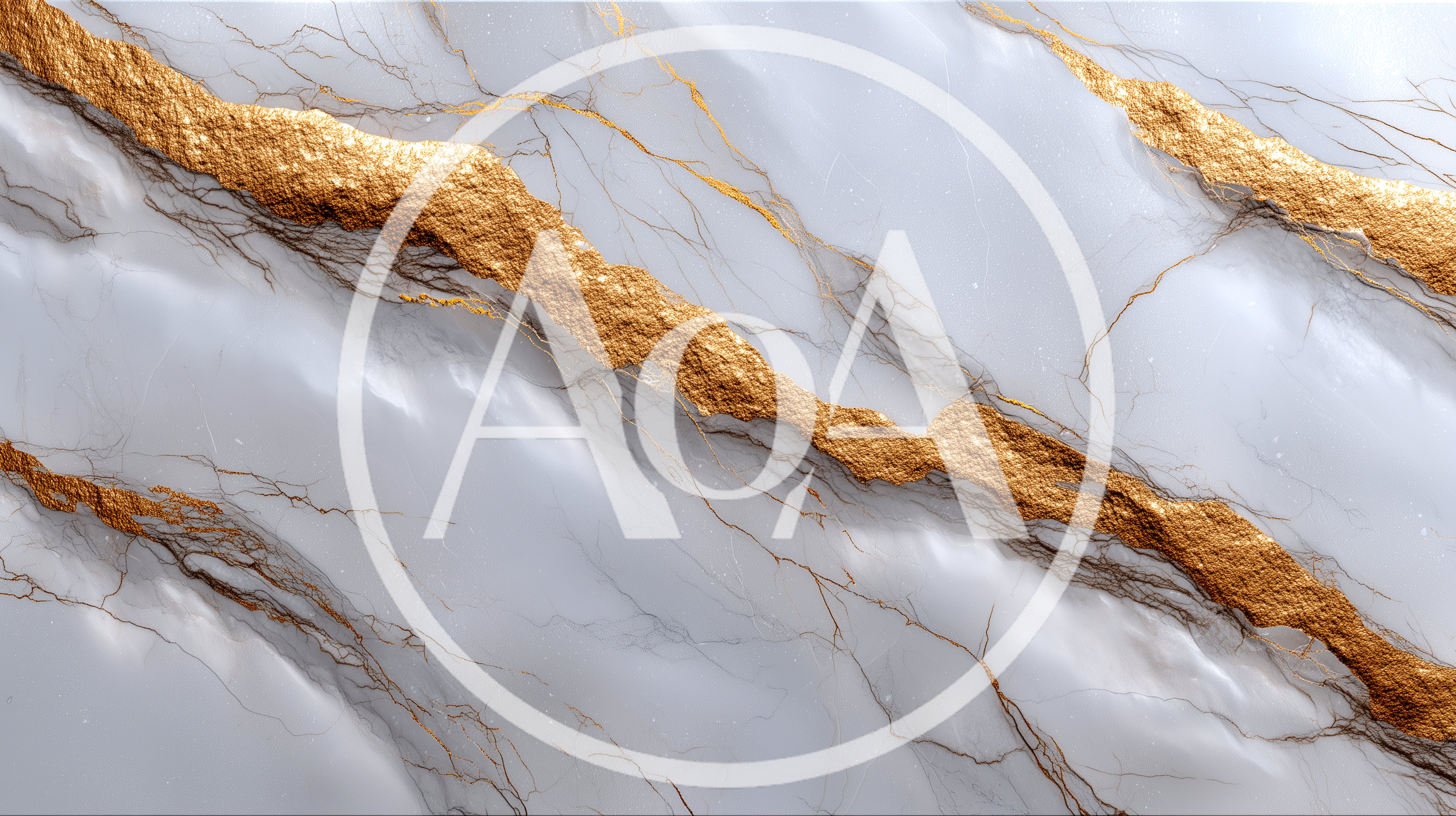 Abstract White Marble Texture With Gold Veins