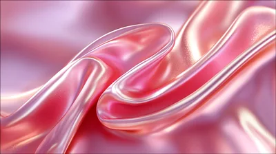 Abstract Pink Satin Fabric Waves Background