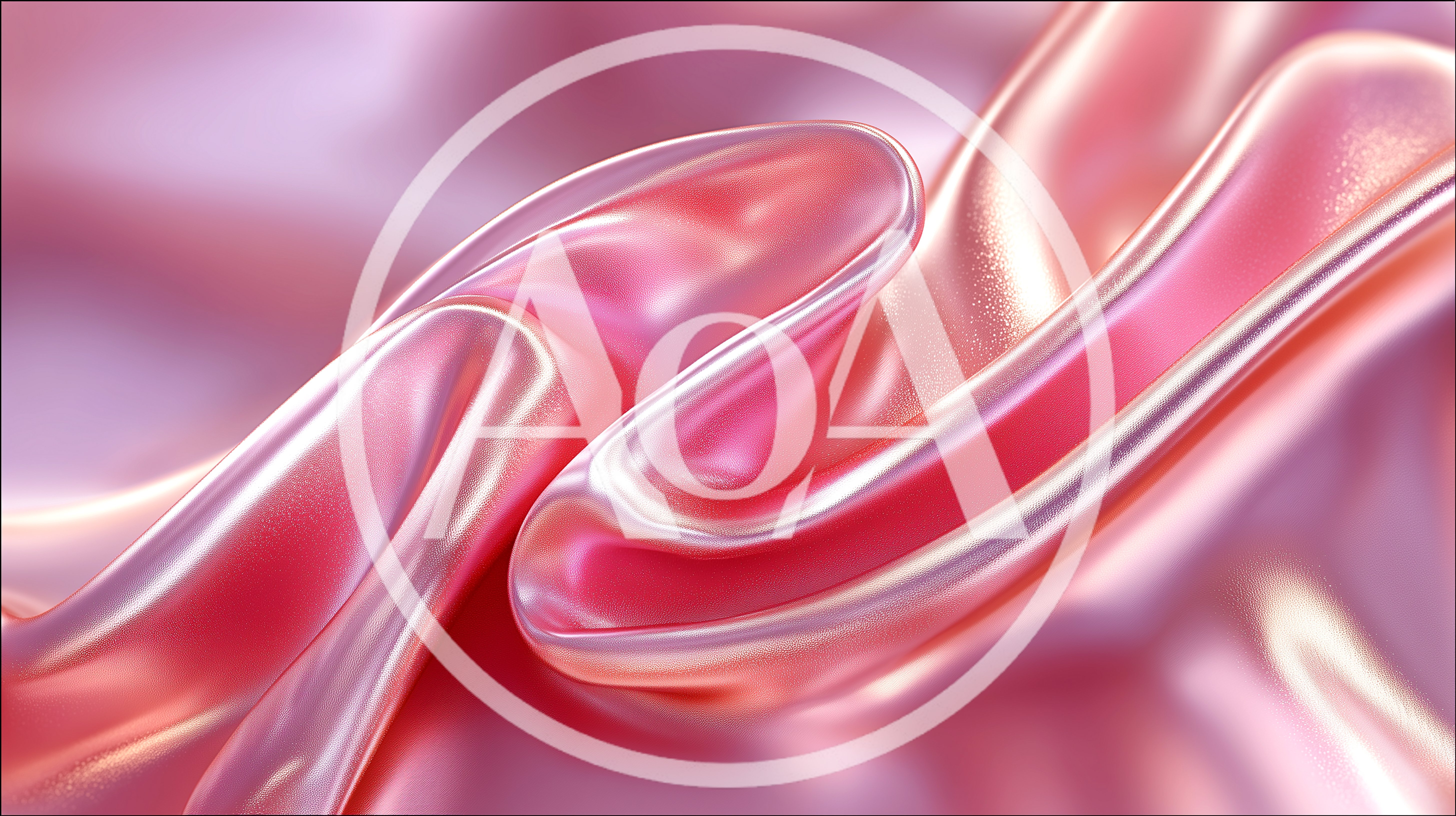 Abstract Pink Satin Fabric Waves Background