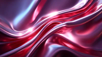 Abstract Liquid Metal Waves In Pink And Purple