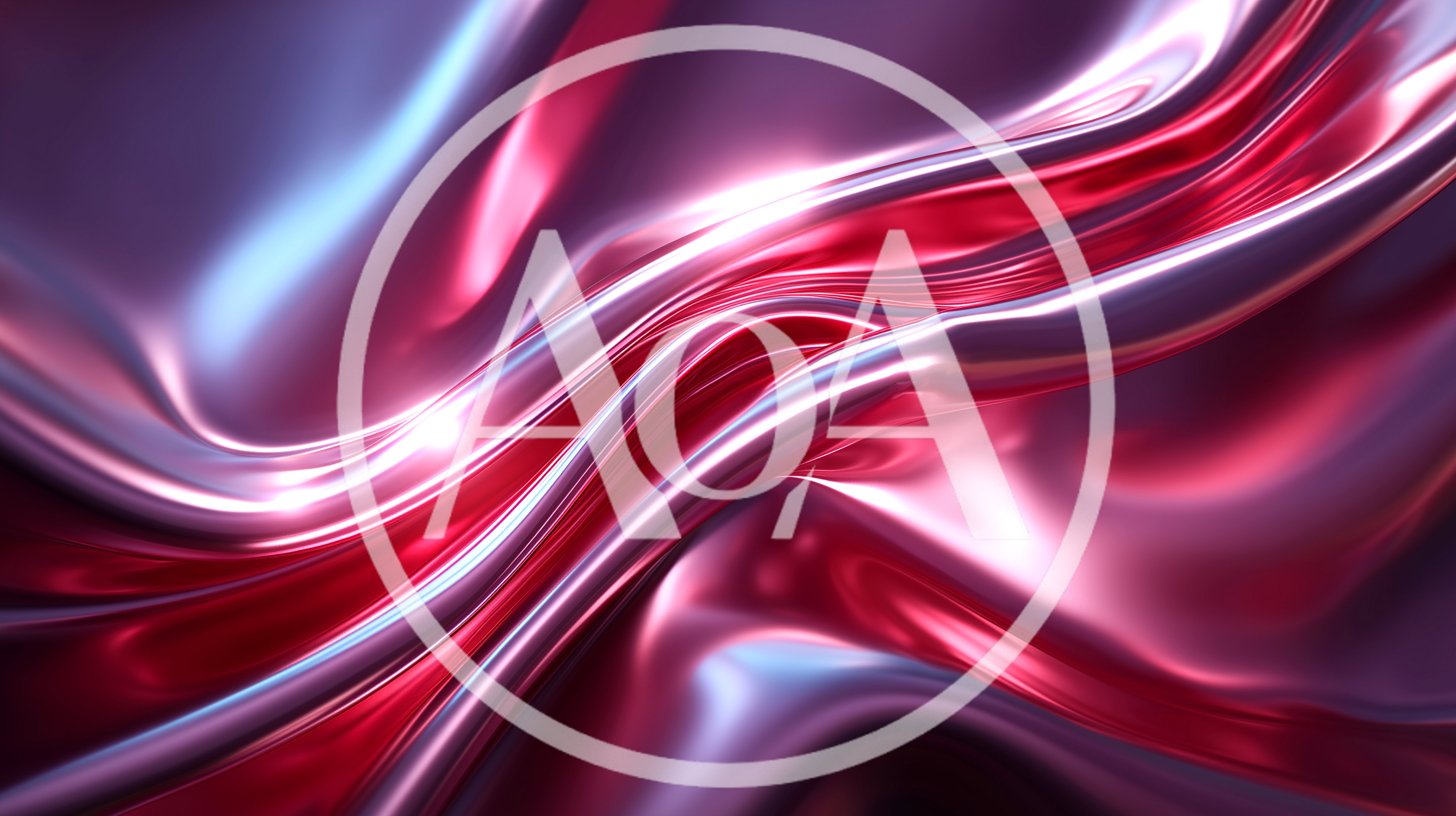Abstract Liquid Metal Waves In Pink And Purple