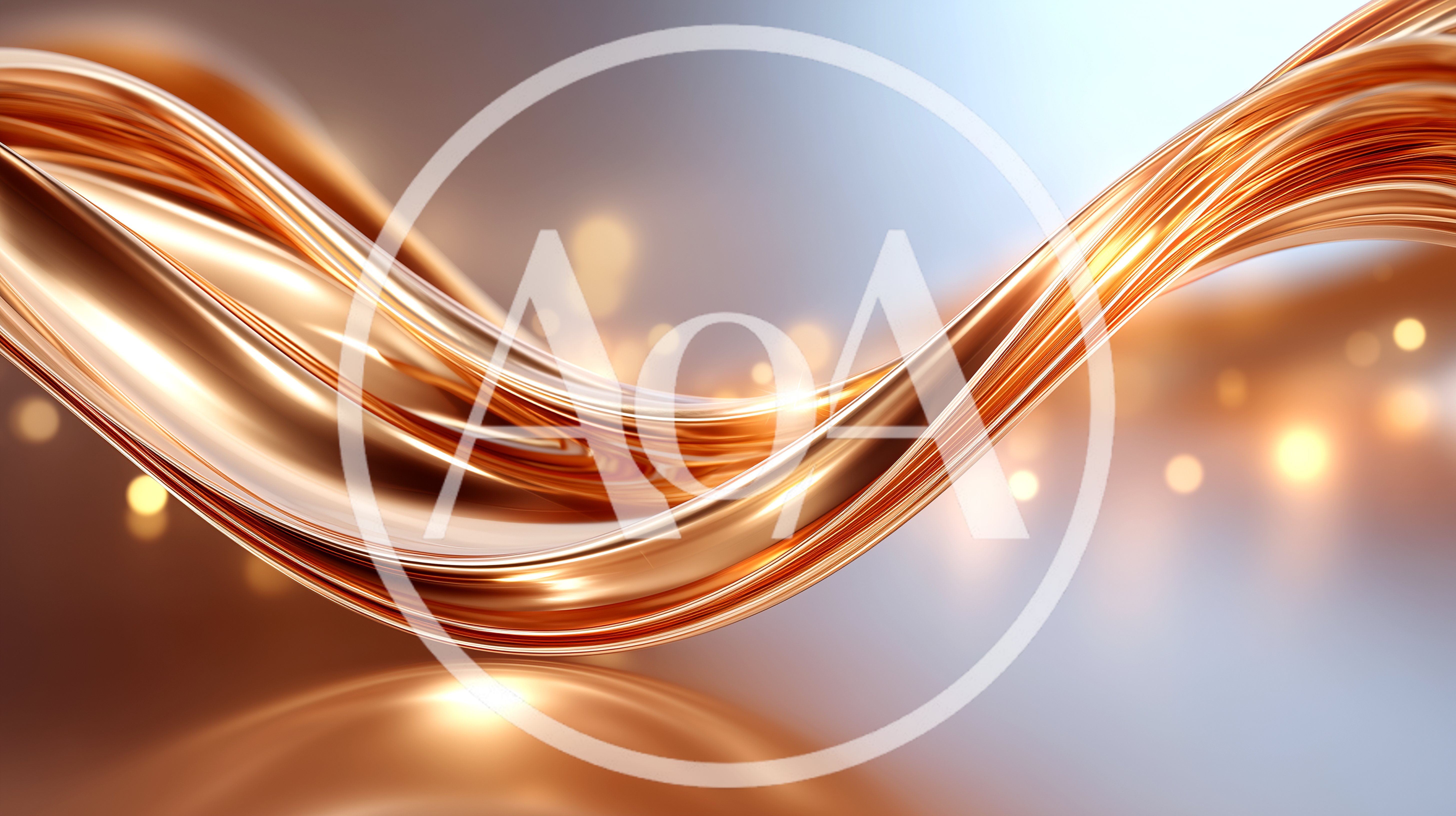 Abstract Golden Liquid Wave Motion Background