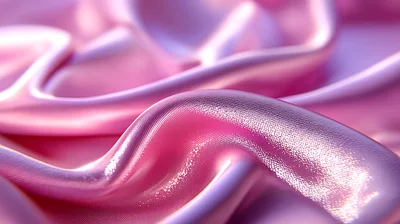 Abstract Pink Satin Fabric With Soft Folds