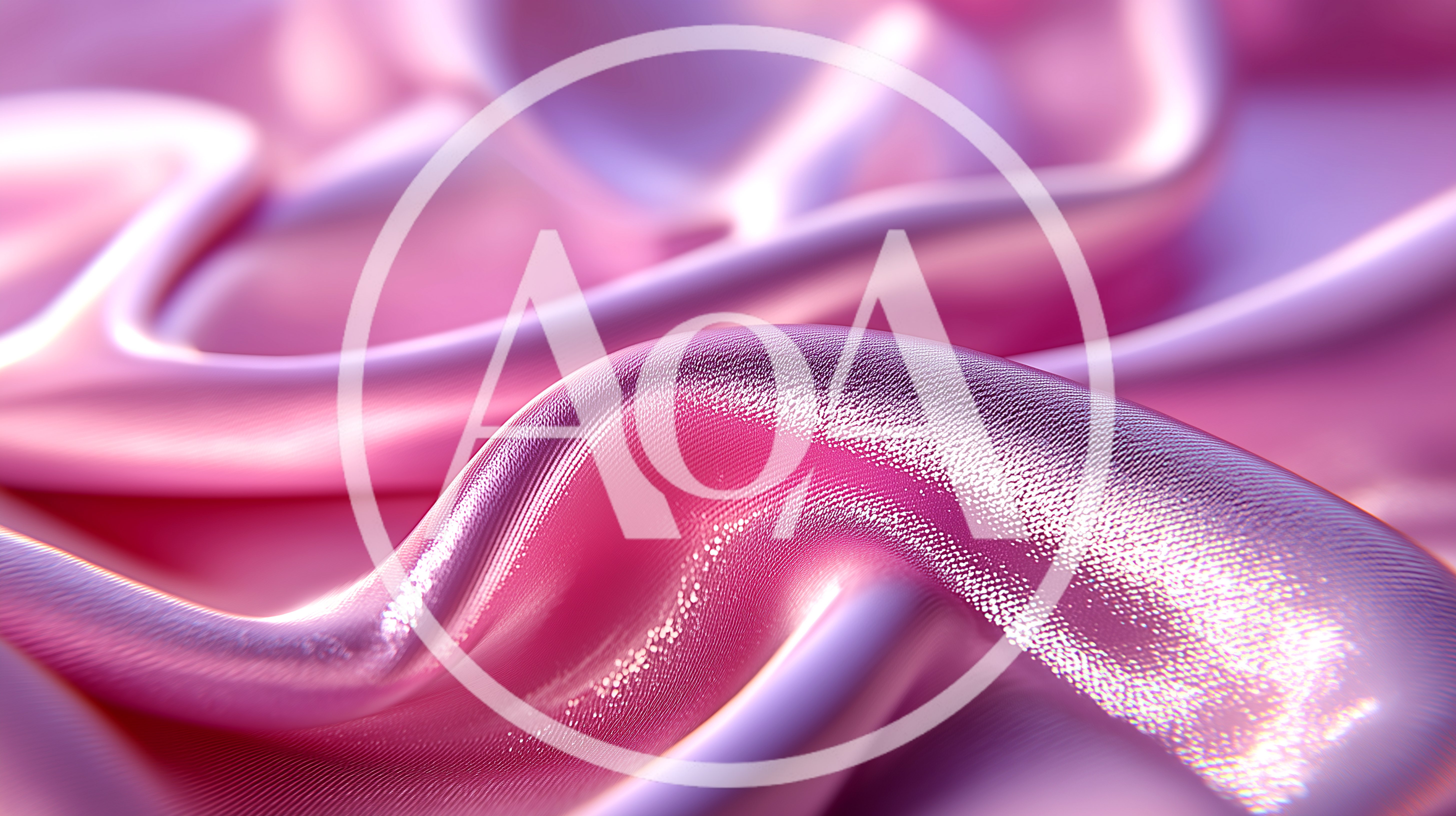 Abstract Pink Satin Fabric With Soft Folds