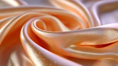 Abstract Swirling Peach Satin Fabric Texture