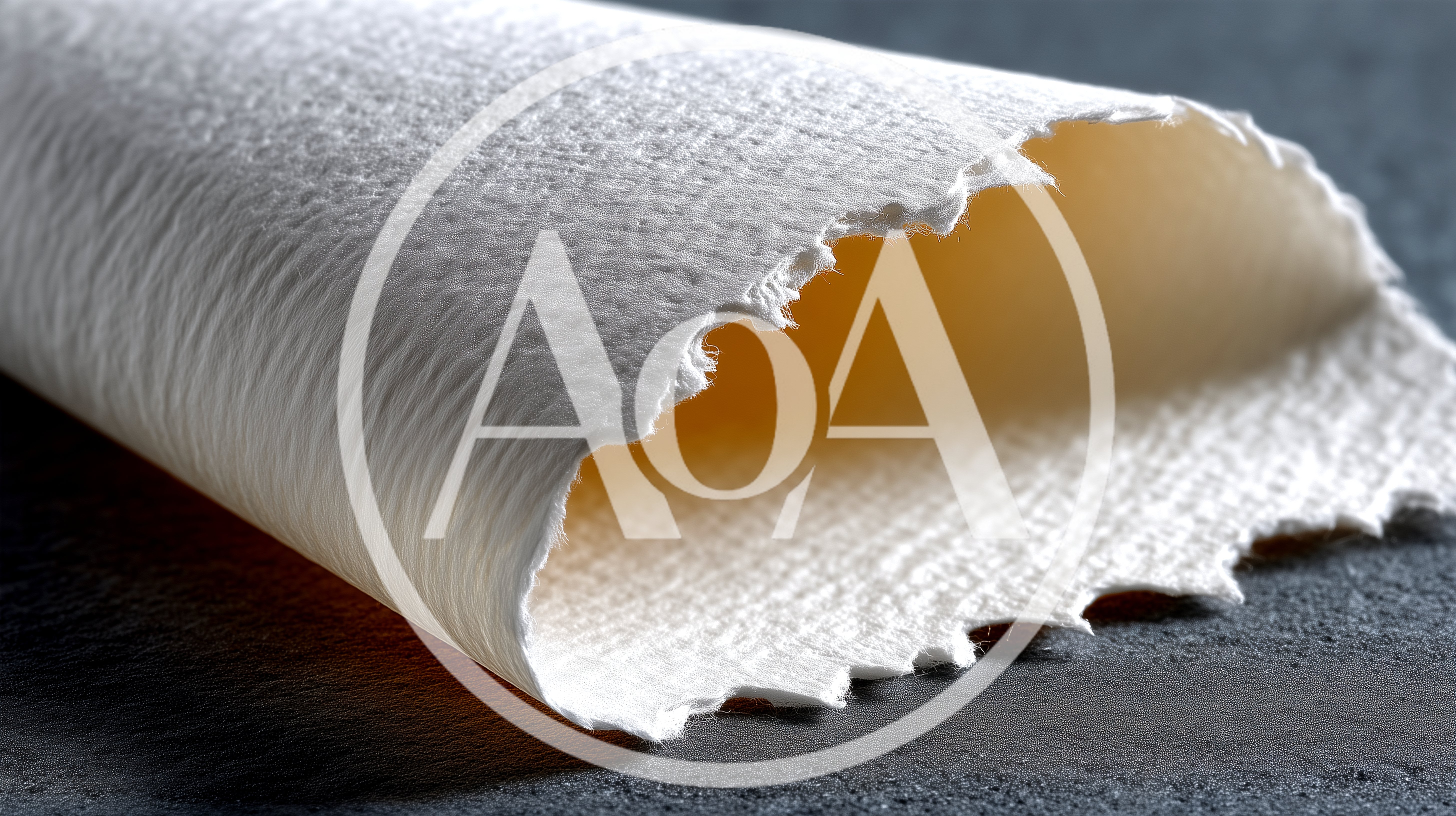 Close Up Of Textured White Paper With Torn Edges