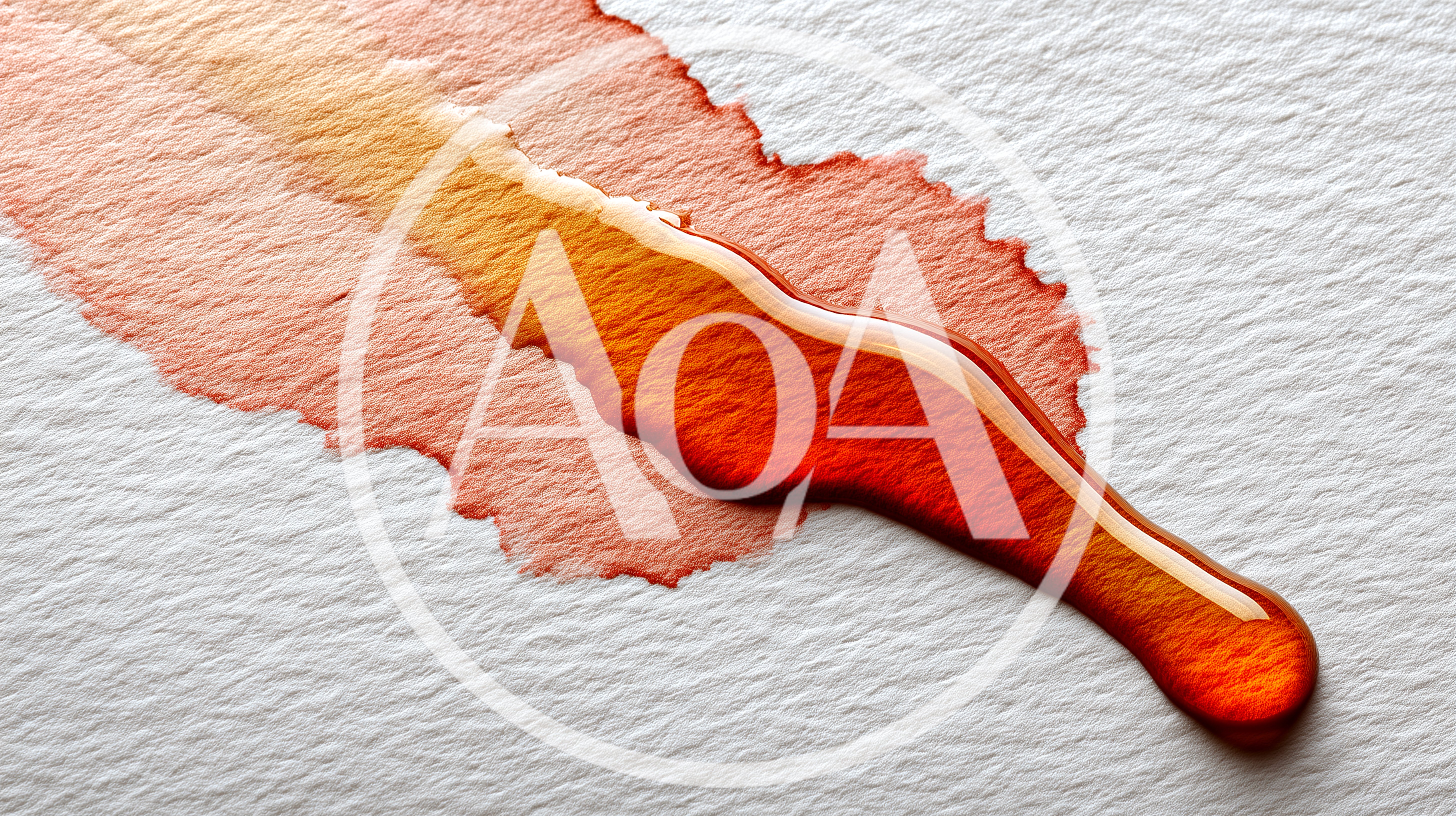 Red Liquid Spill On Textured White Paper