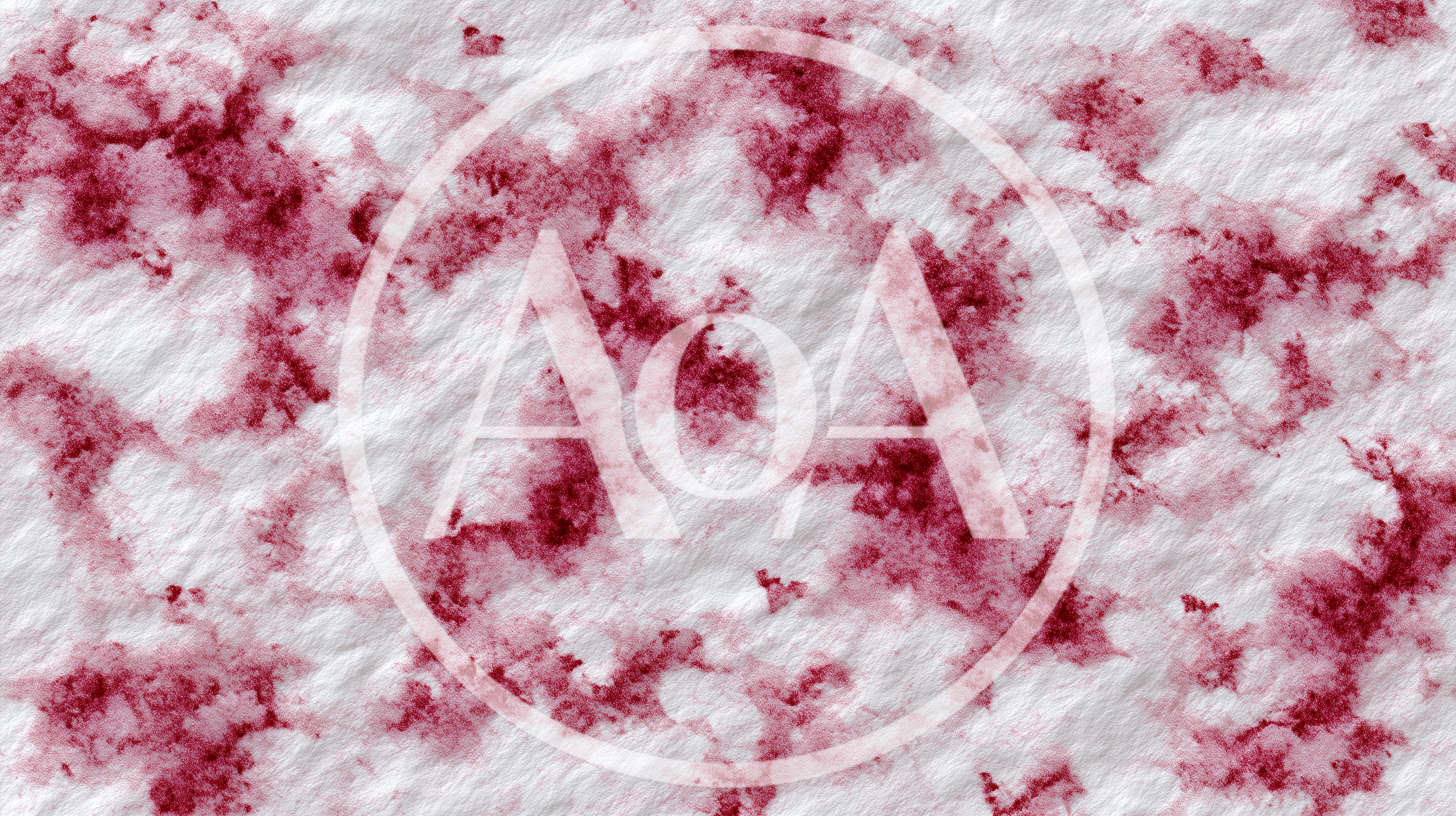Abstract Red Ink Bleed On Textured White Paper