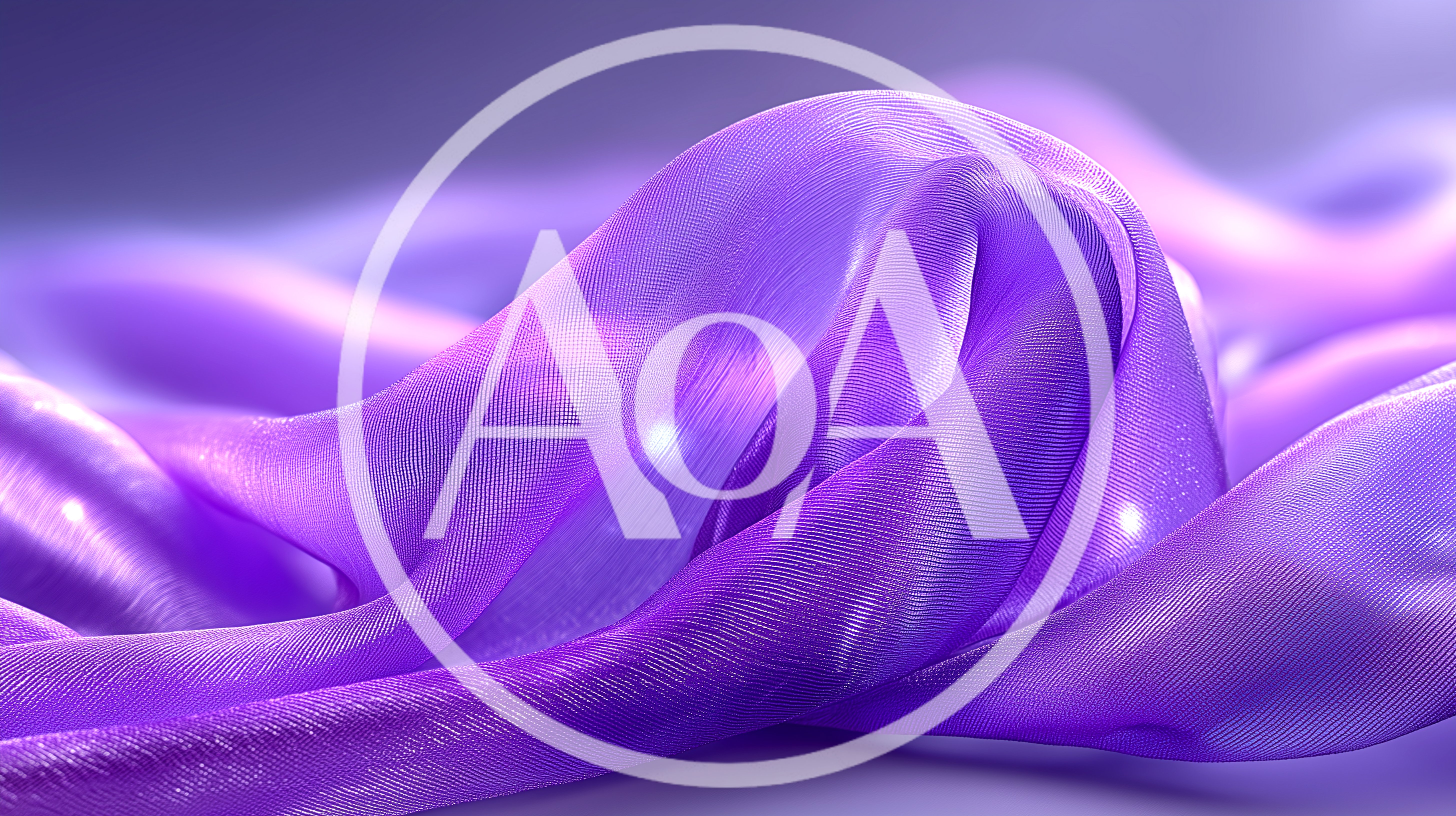 Flowing Purple Silk Fabric Waves