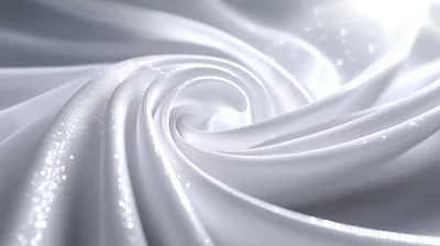 Abstract White Silk Fabric Swirl Background
