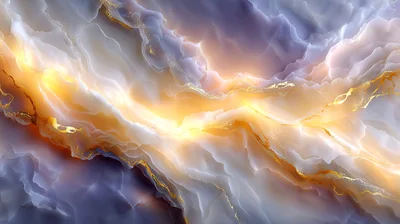 Abstract Marble Texture With Gold Veins