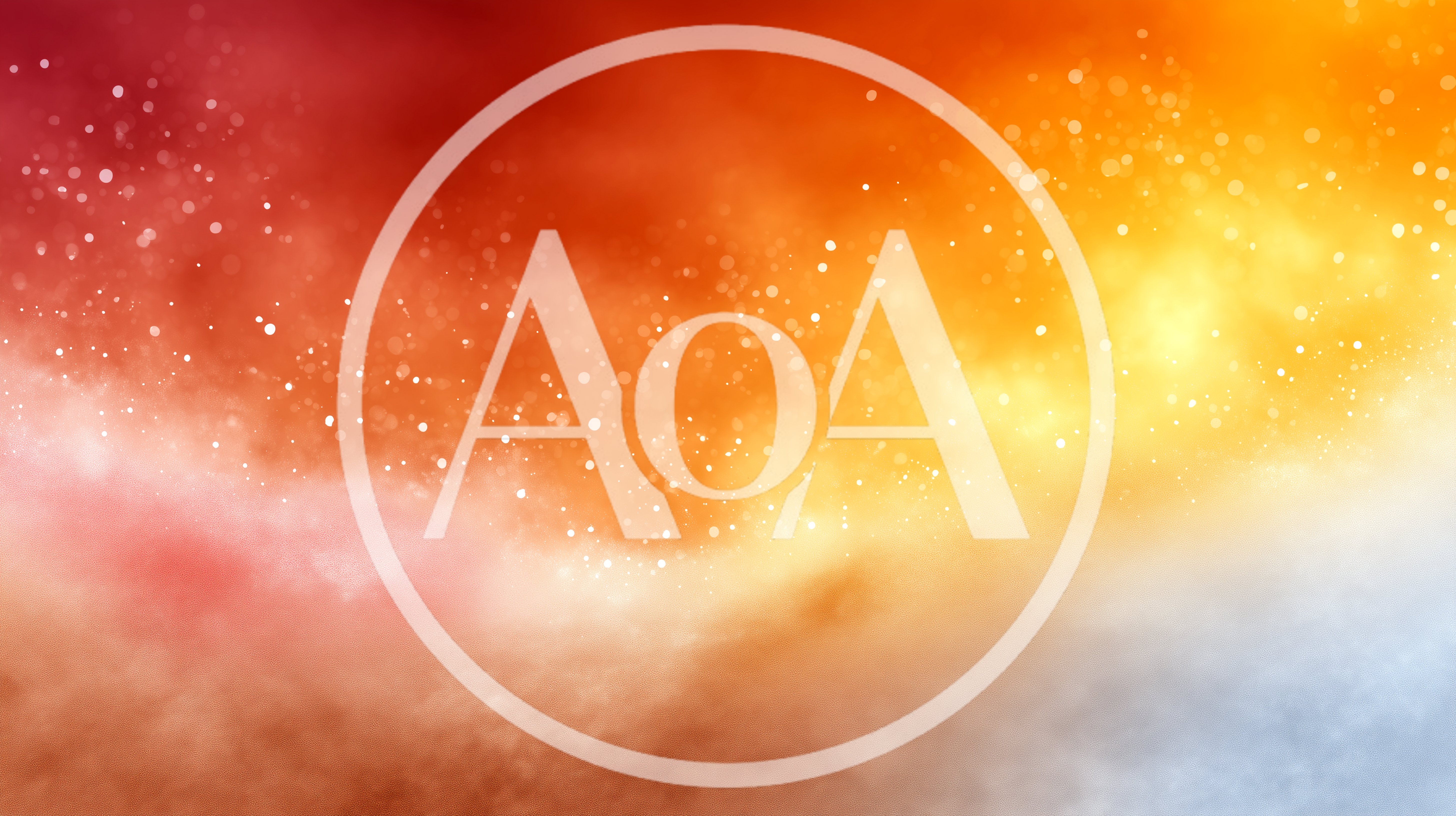 Abstract Red And Orange Watercolor Background With Particles