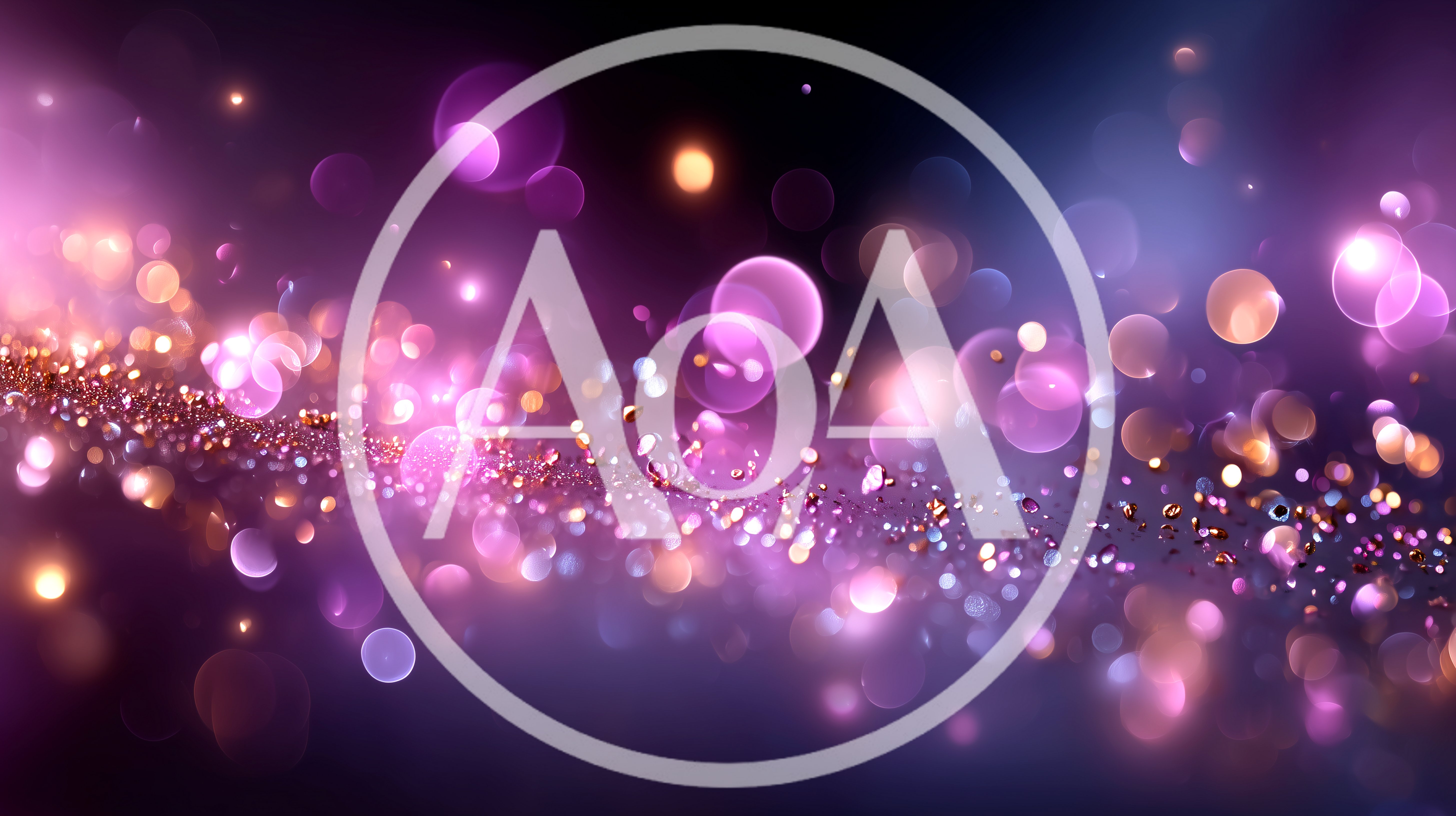 Abstract Purple And Gold Glitter Bokeh Background