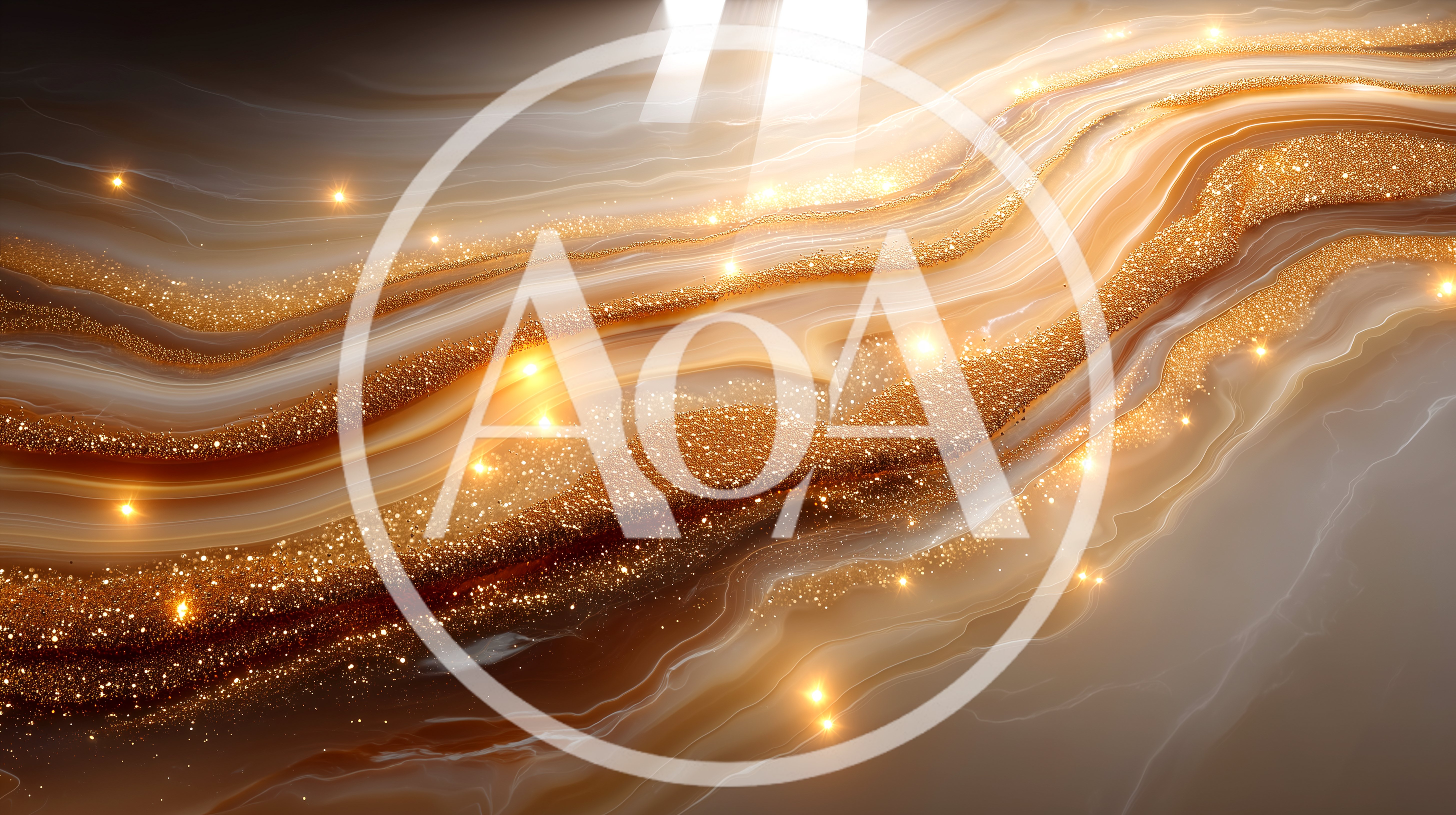 Abstract Gold Glittering Fluid Marble Texture Background