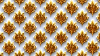 Golden Leaf Pattern Wallpaper Background