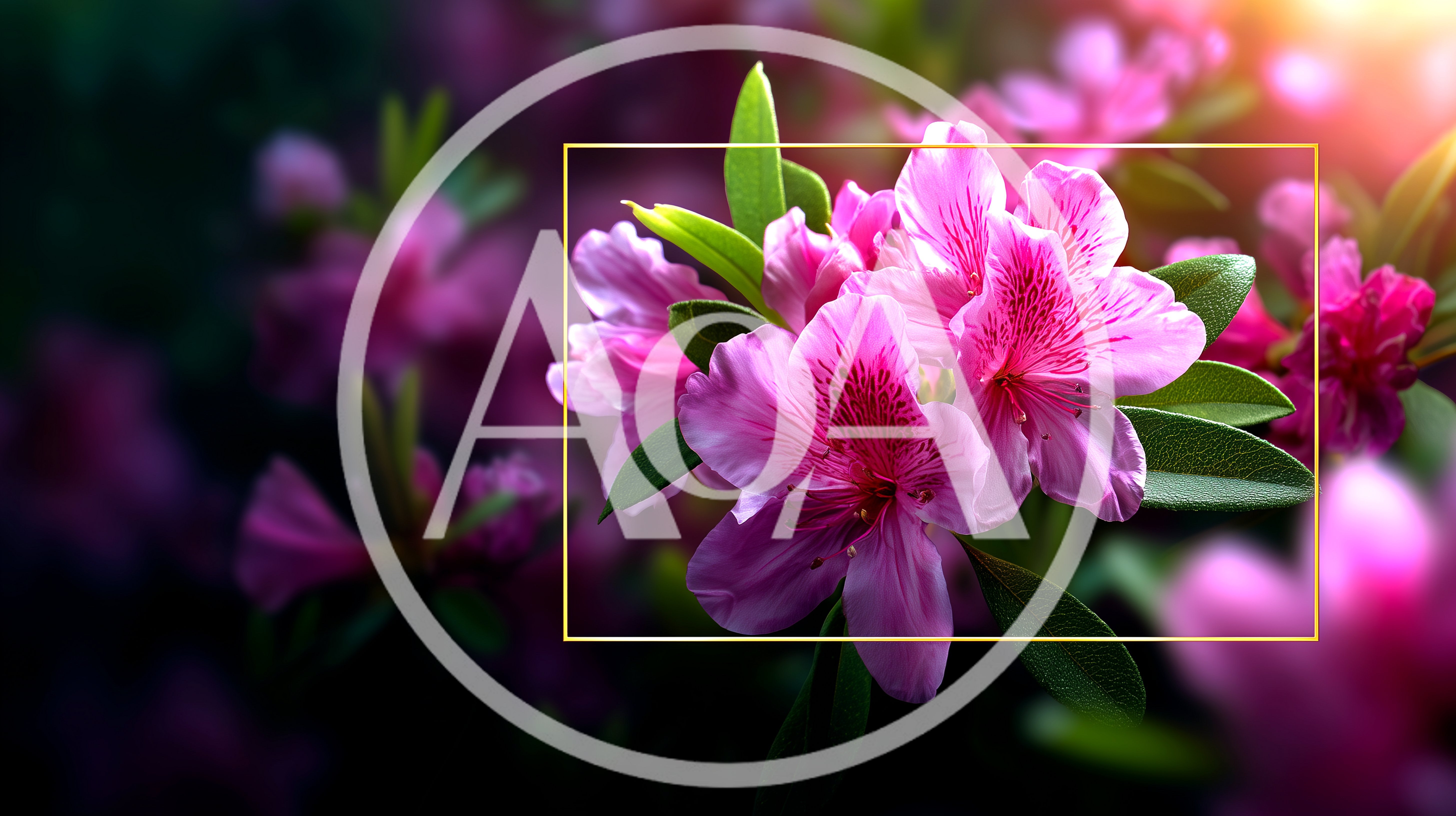 Vibrant Pink Azalea Flowers In Full Bloom
