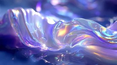 Abstract Iridescent Liquid Wave Motion Background