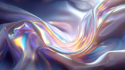 Abstract Iridescent Silk Fabric Flowing Background