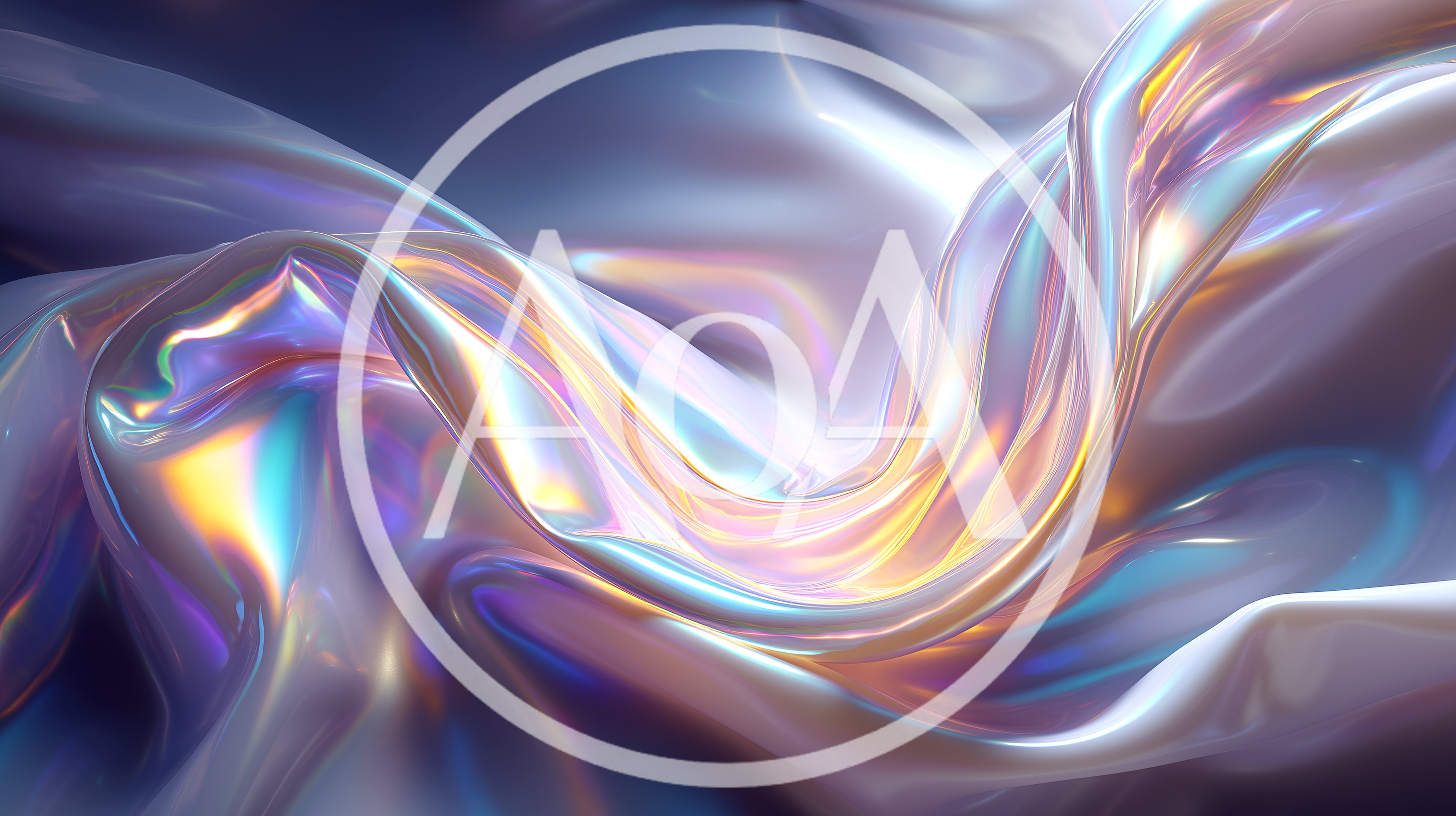Abstract Iridescent Silk Fabric Flowing Background