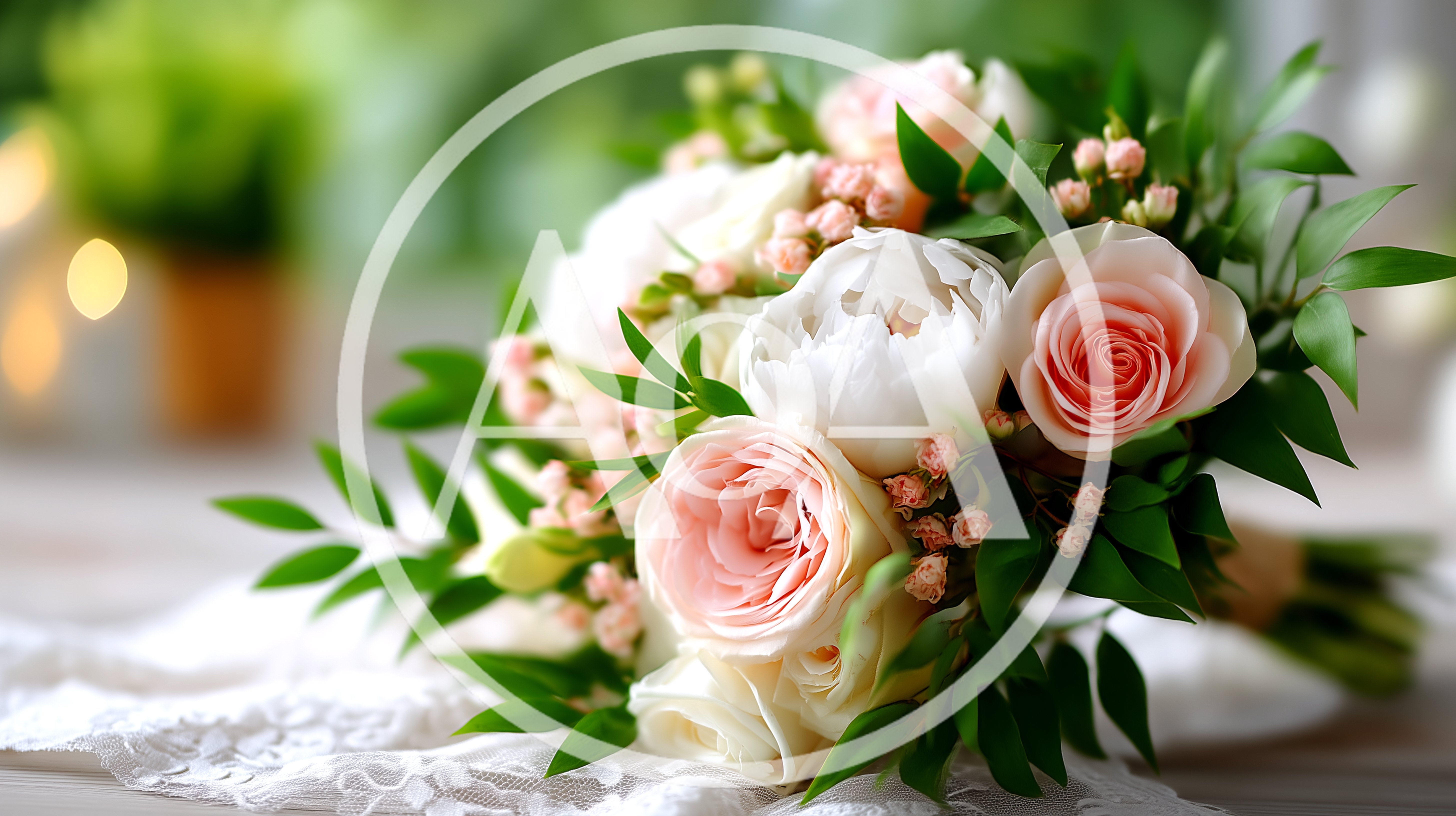 Elegant Wedding Bouquet With Pink Roses And Peonies