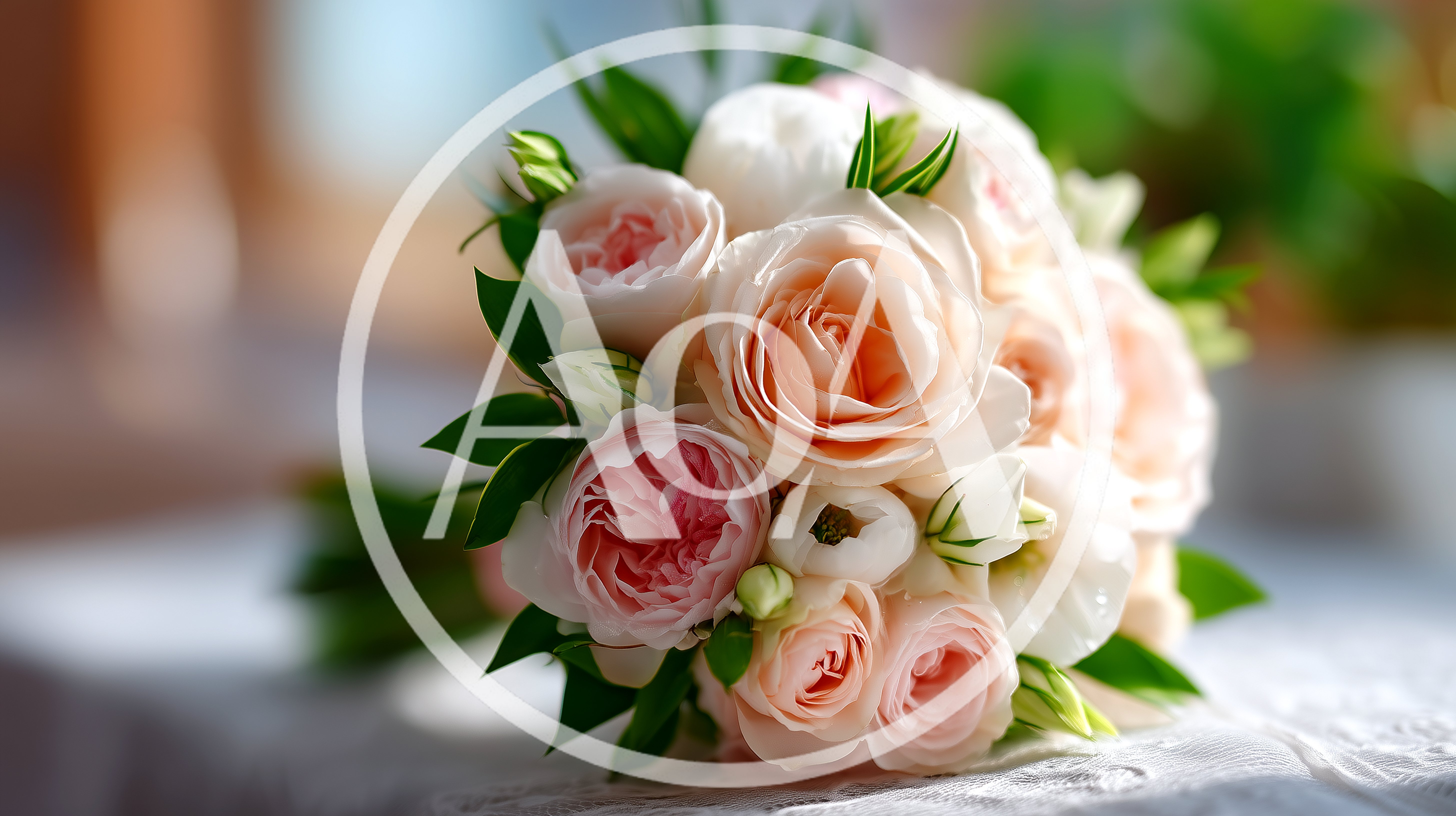 Elegant Pastel Wedding Bouquet With Soft Pink Roses