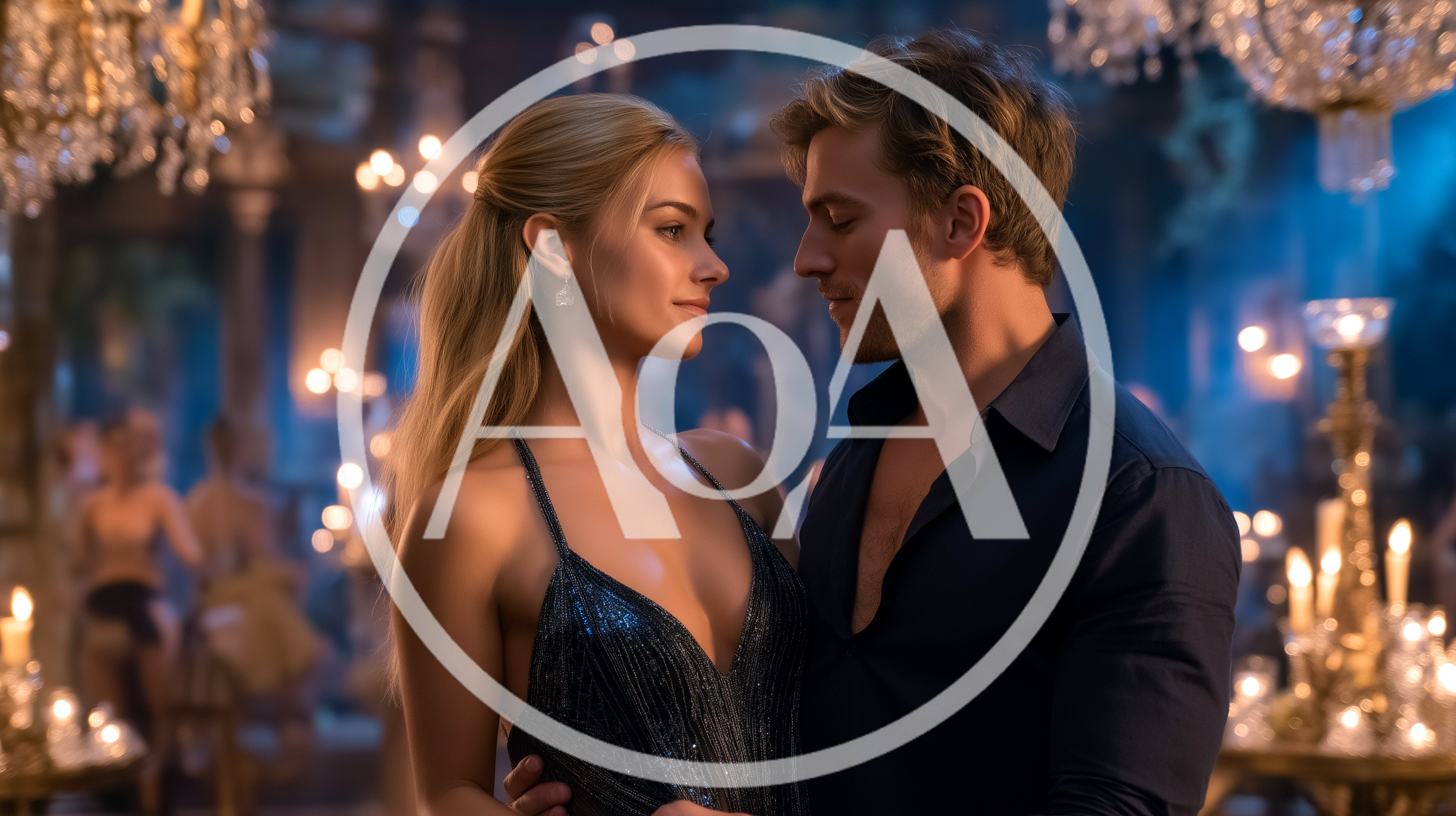 Elegant Couple Dancing At A Formal Evening Gala