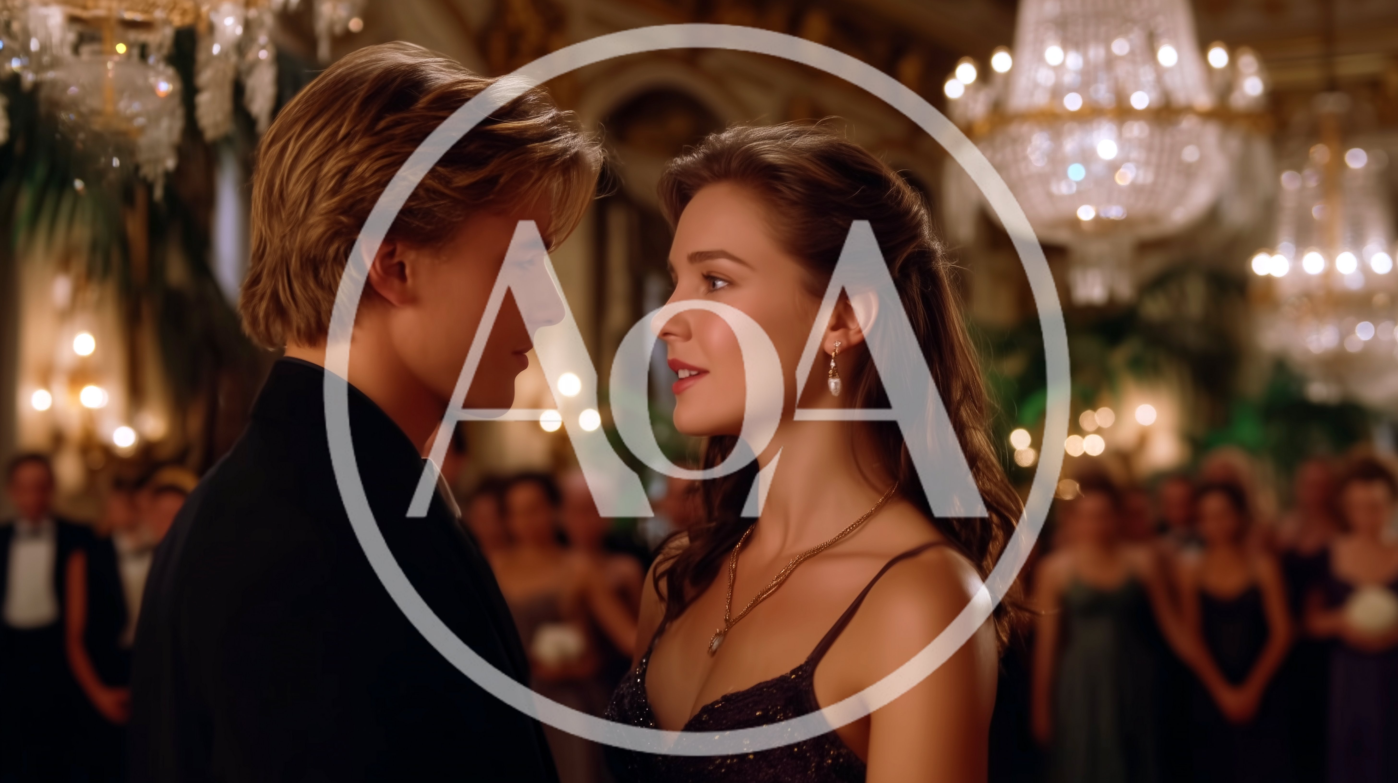 Young Couple Dancing At A Formal Ballroom Gala