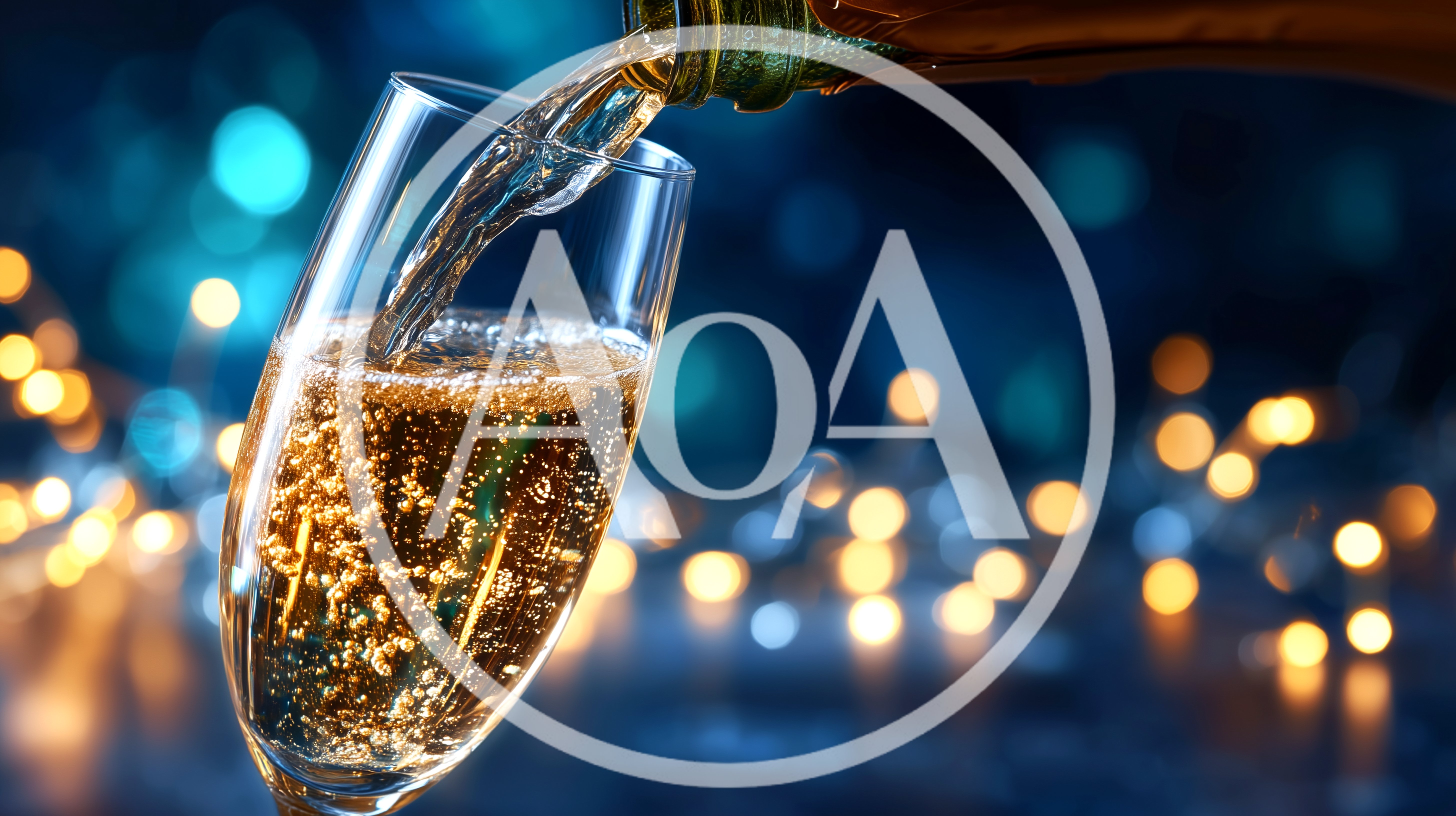 Champagne Pouring Into A Flute Glass