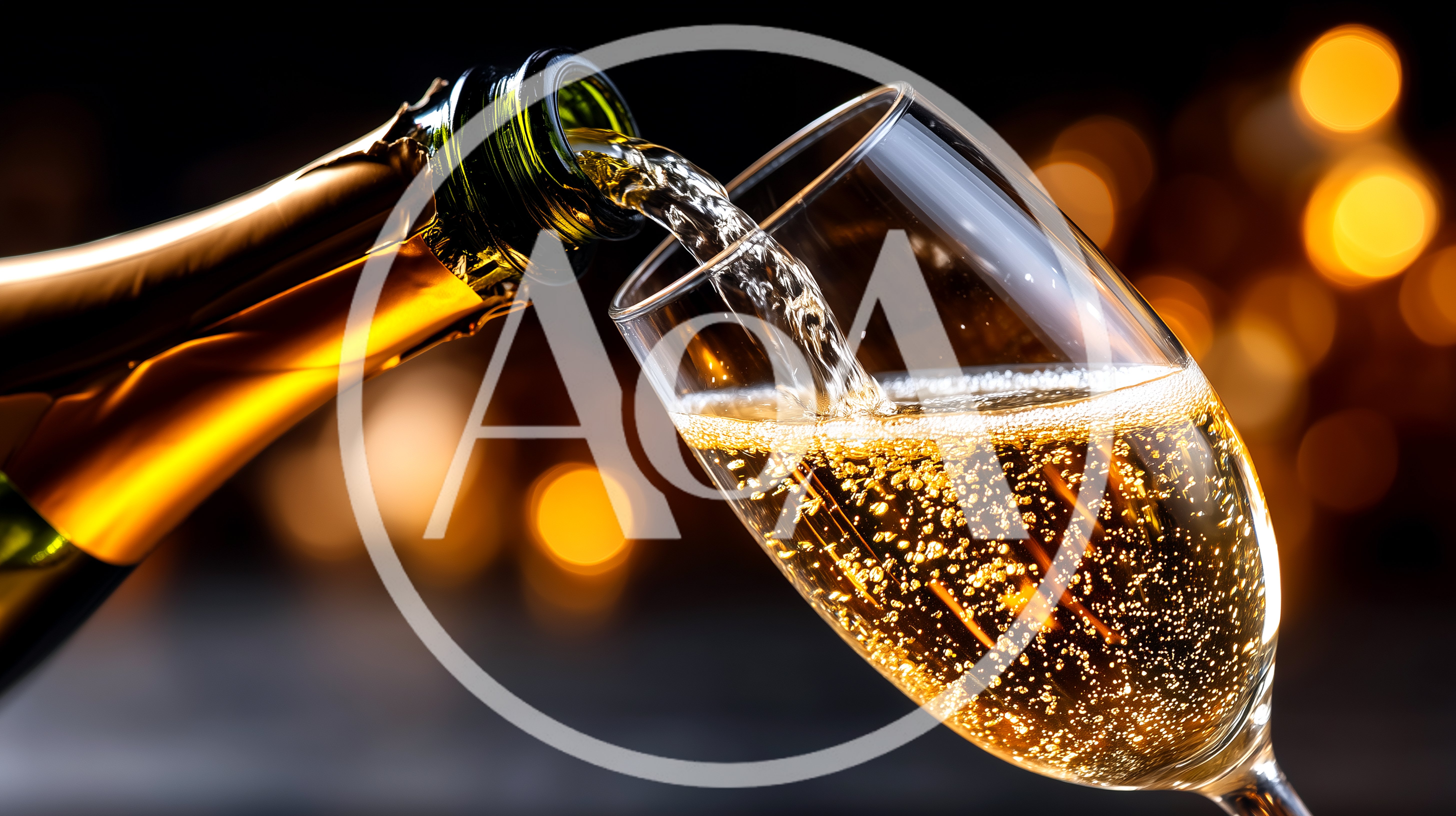 Champagne Being Poured Into A Glass