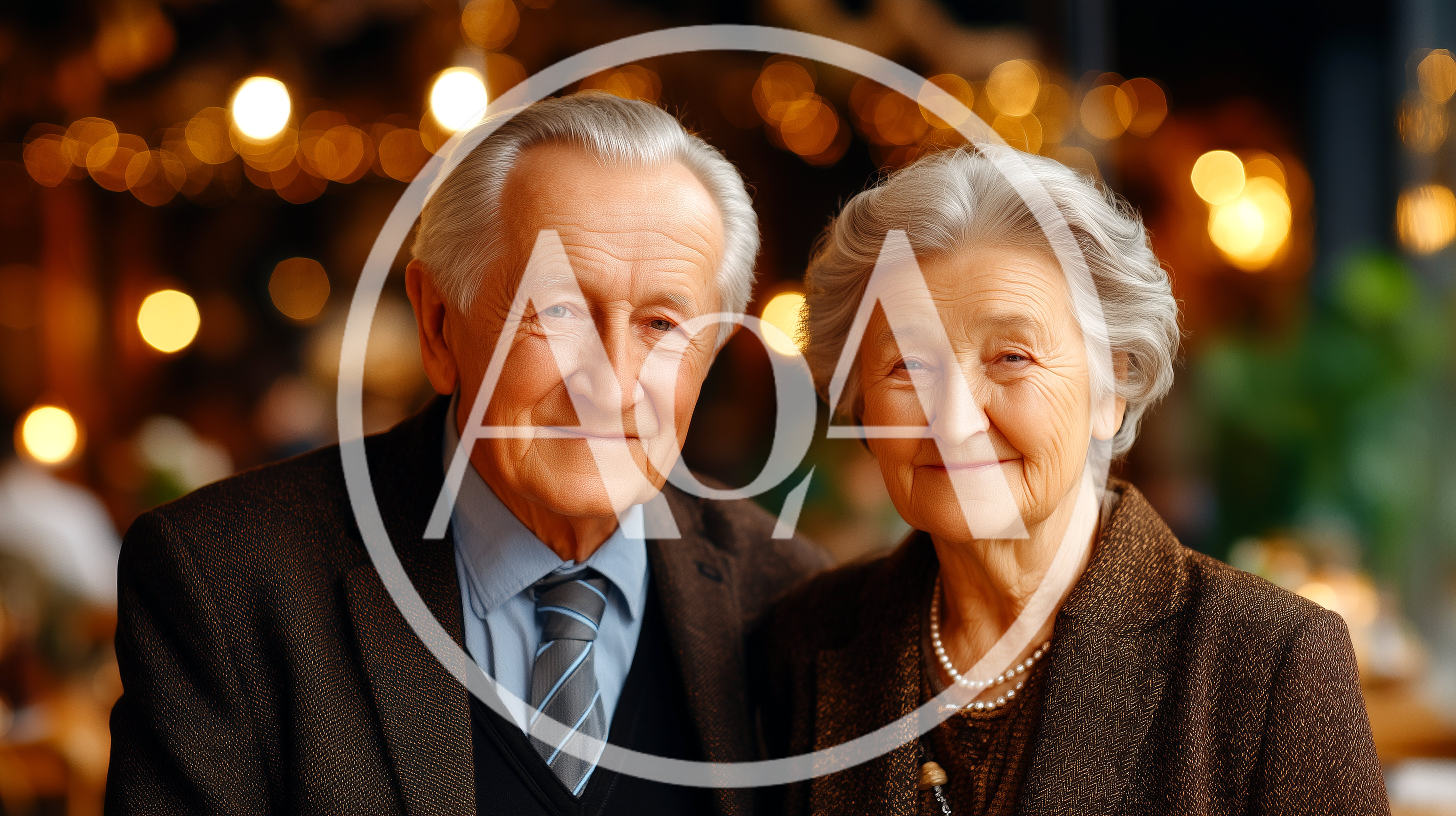 Portrait Of An Elderly Couple Smiling Together