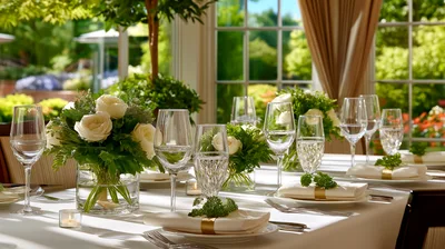 Elegant Table Setting For A Formal Garden Wedding