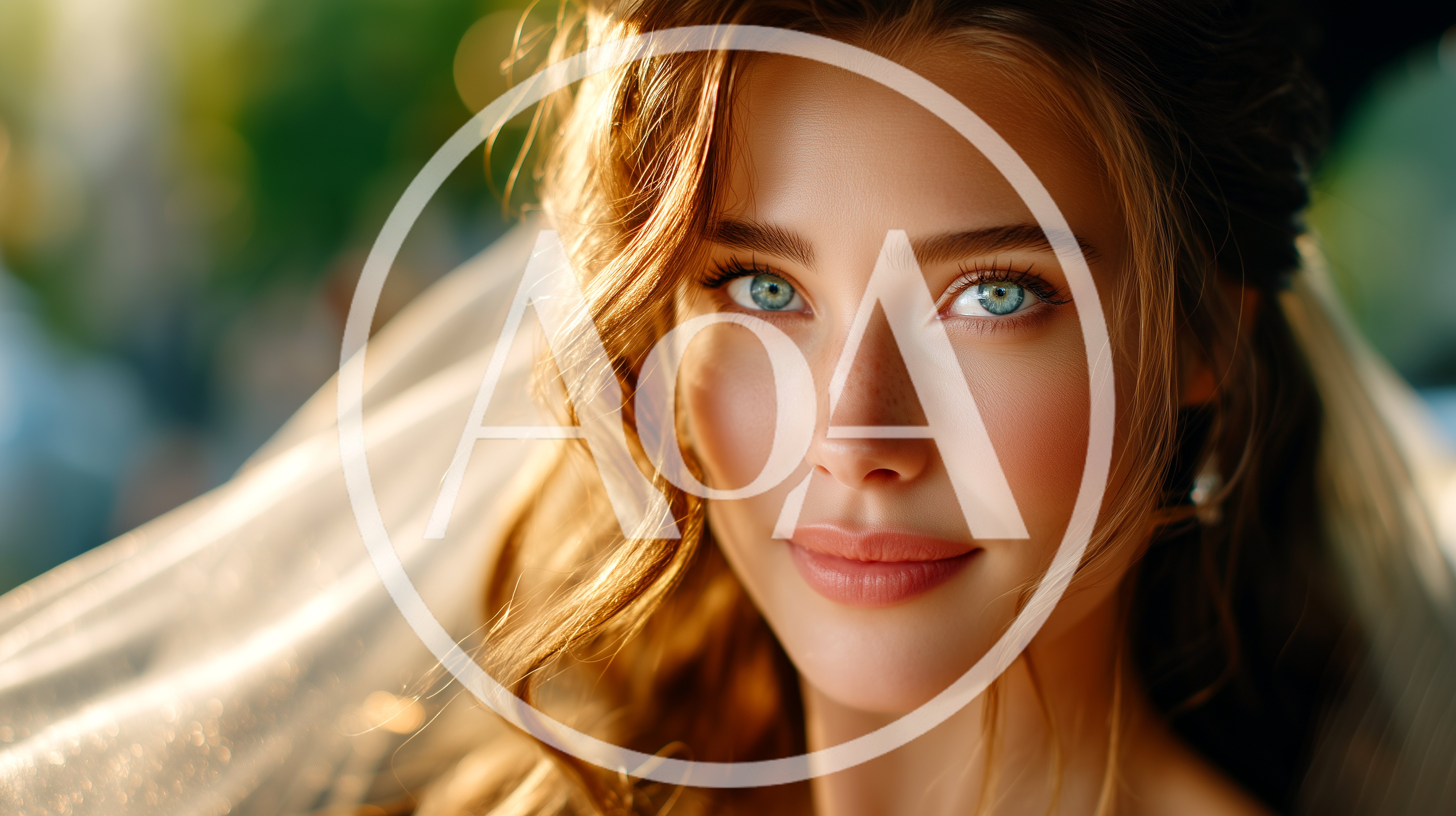 Portrait Of A Beautiful Bride With Green Eyes