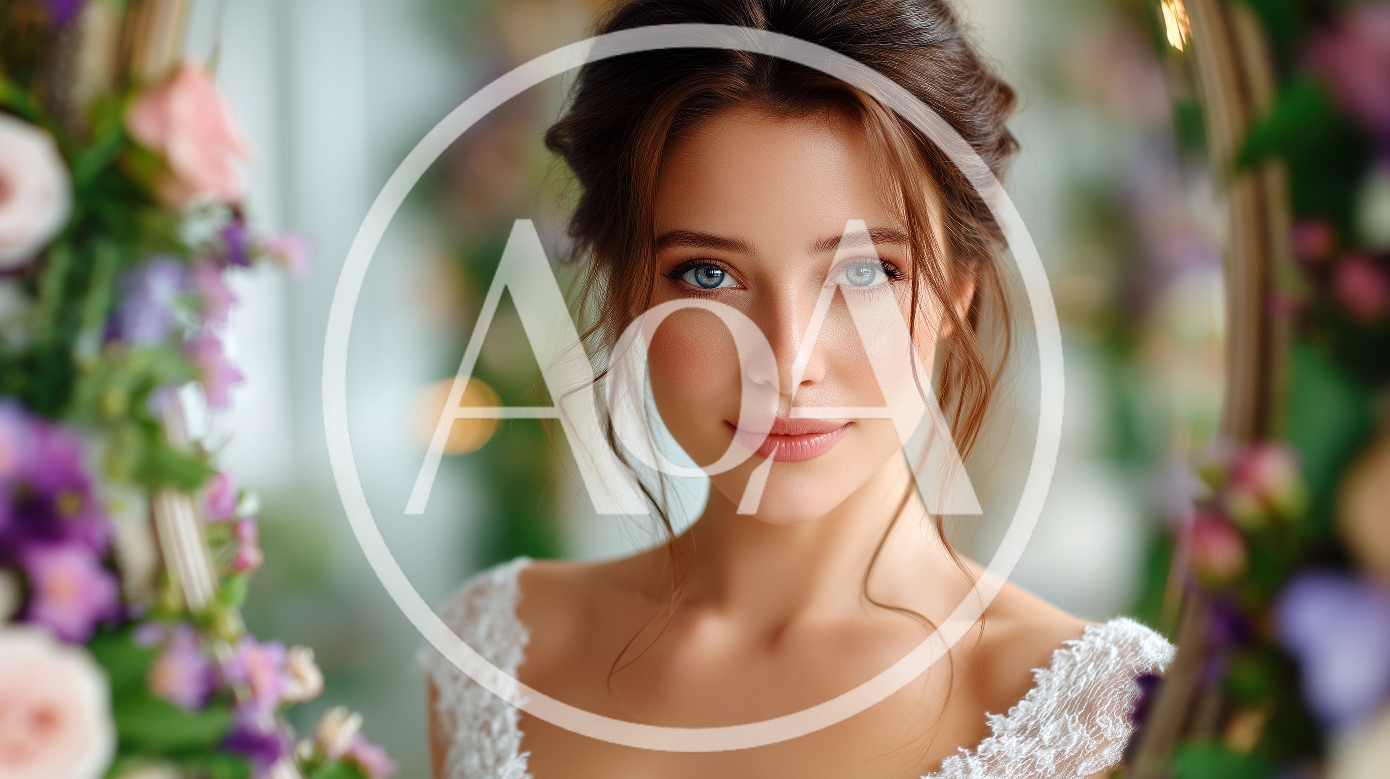 Portrait Of A Beautiful Bride With Floral Decor