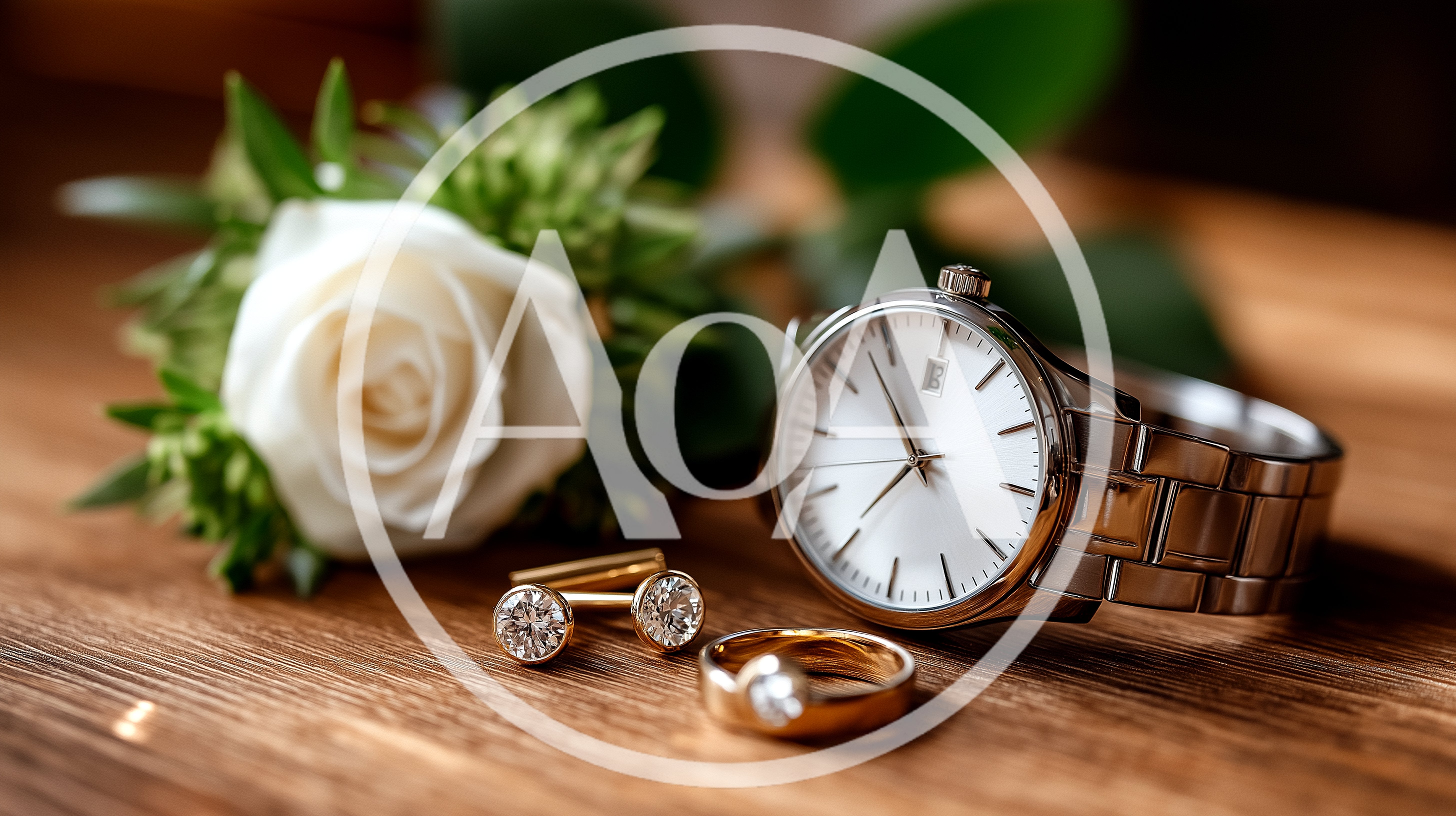 Wedding Groom Accessories With White Rose Boutonniere