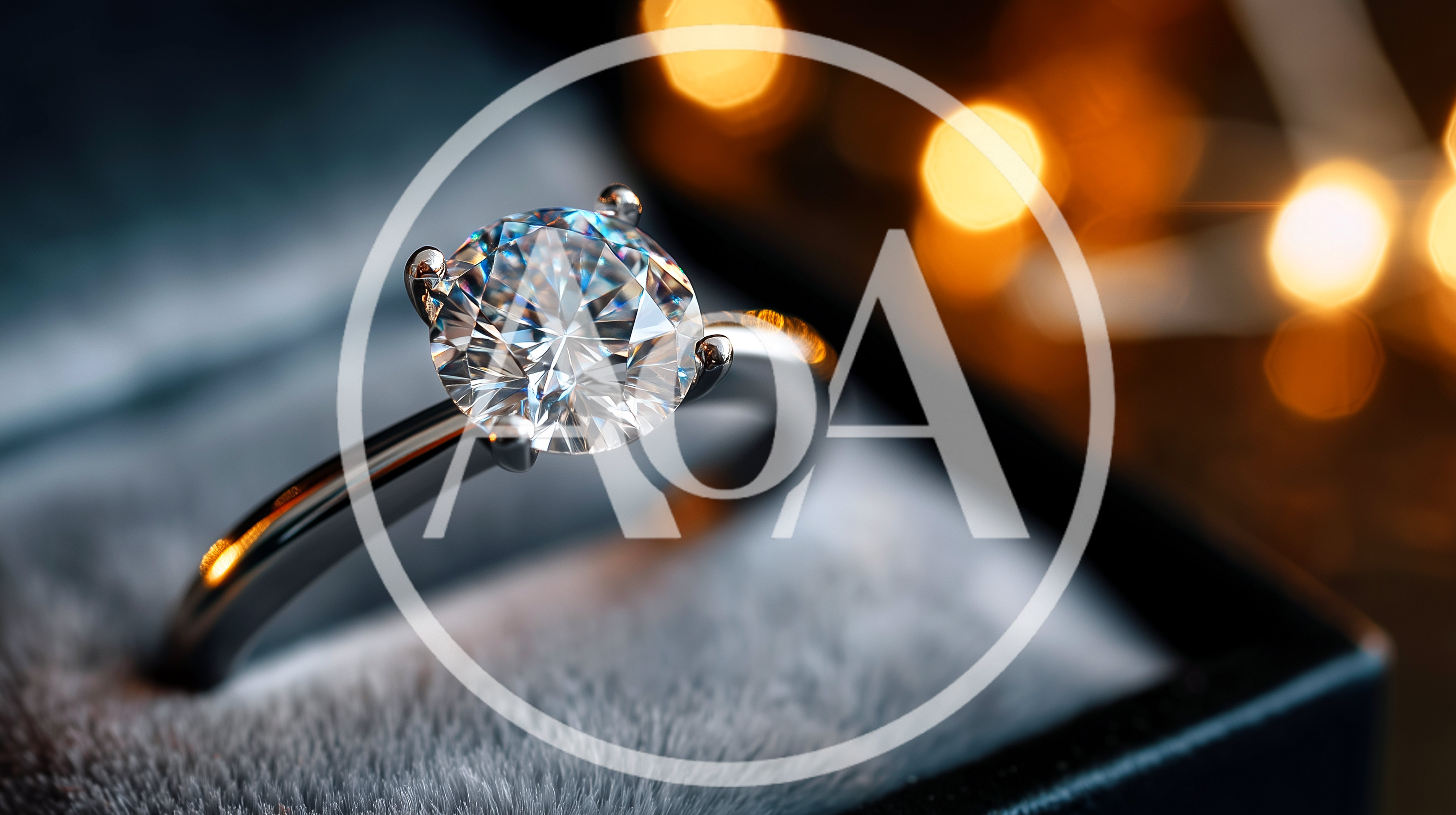 Diamond Engagement Ring In A Velvet Box