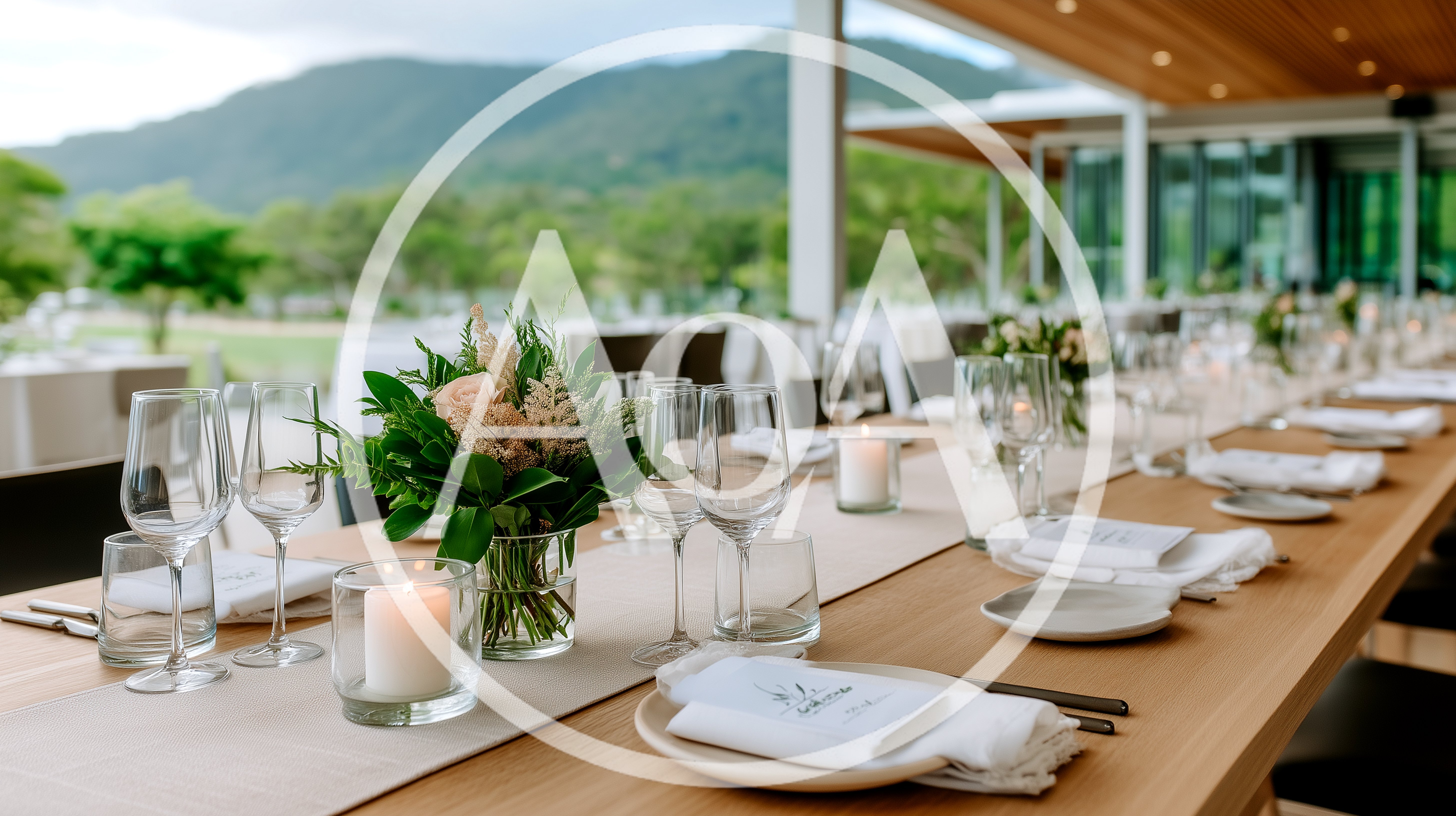 Elegant Outdoor Wedding Reception Table Setting