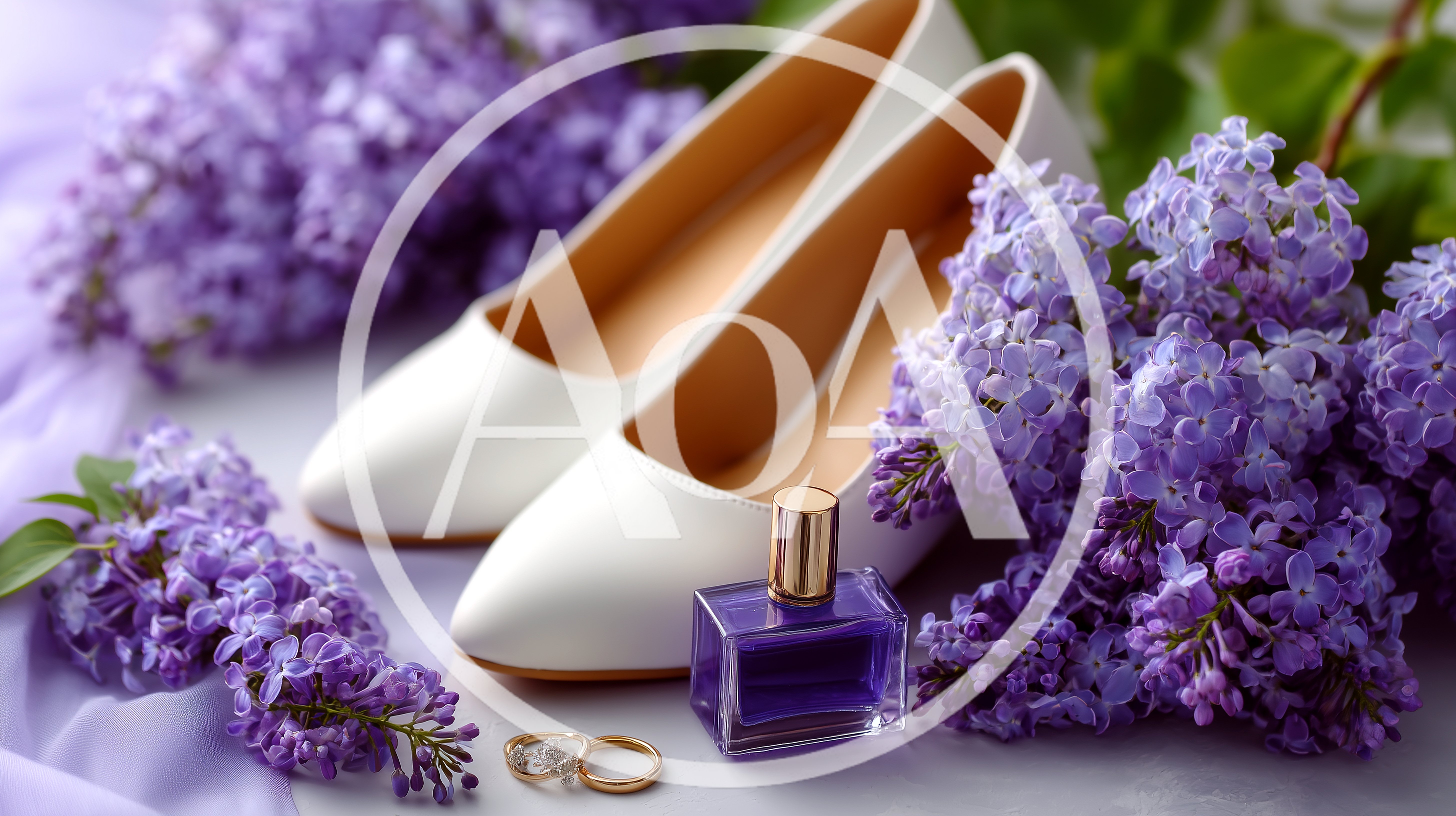 Wedding Accessories With Purple Lilac Flowers