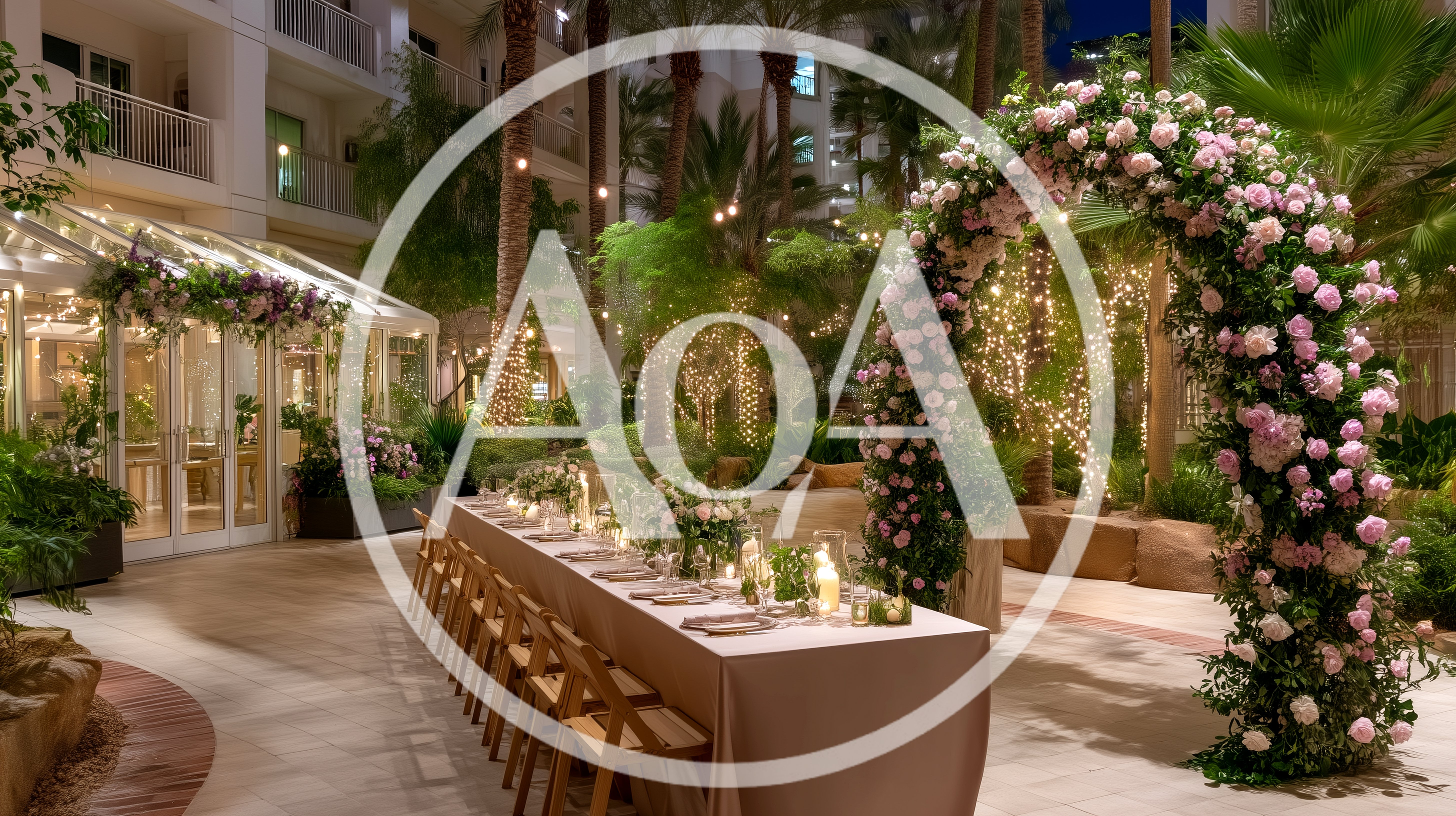 Elegant Outdoor Wedding Reception Table Setup