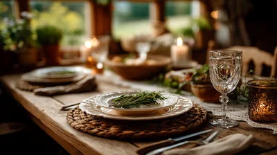 Rustic Dining Table Set For A Cozy Dinner