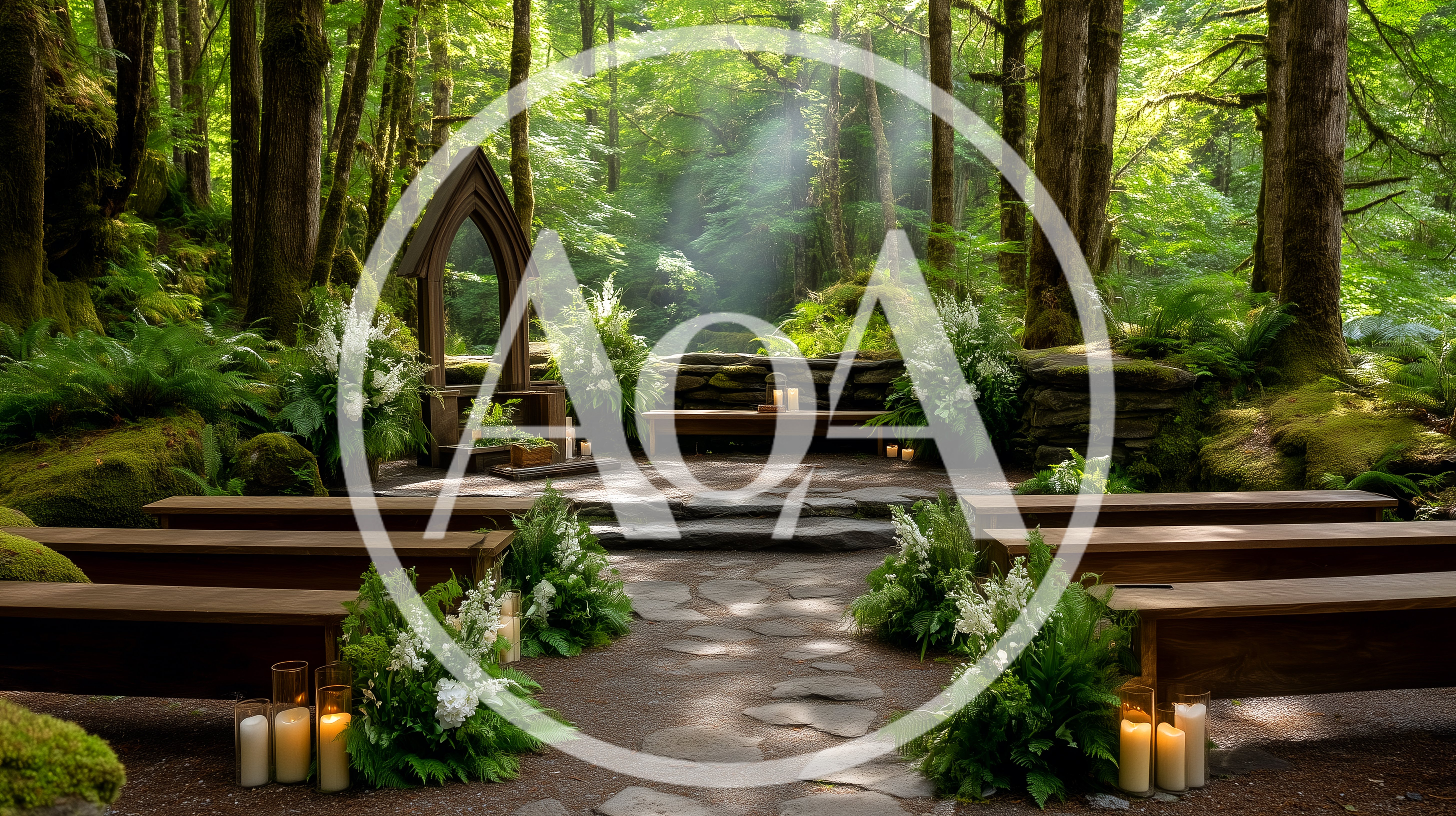 Enchanted Forest Wedding Ceremony Setup