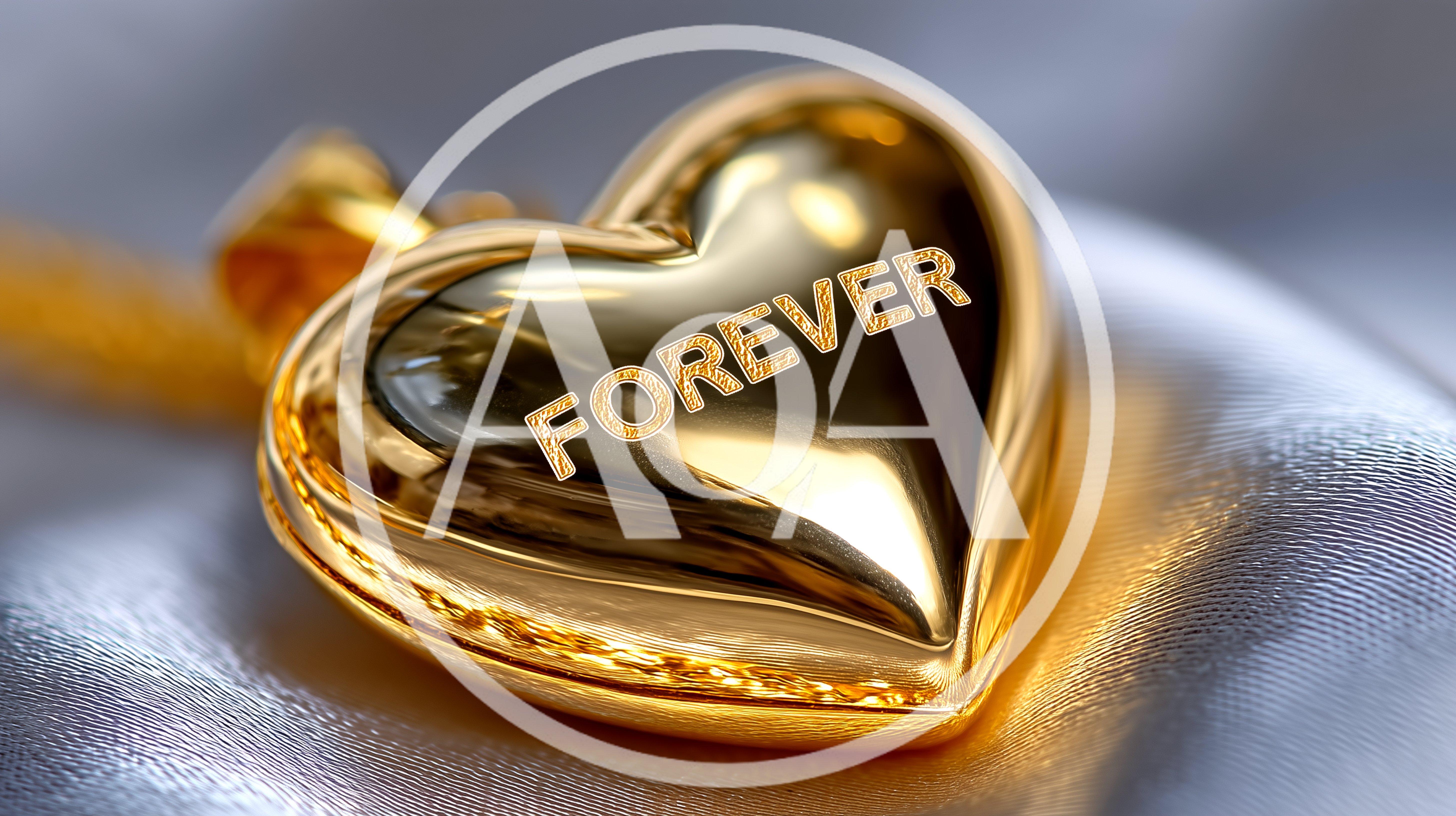 Golden Heart Locket Pendant With Forever Inscription
