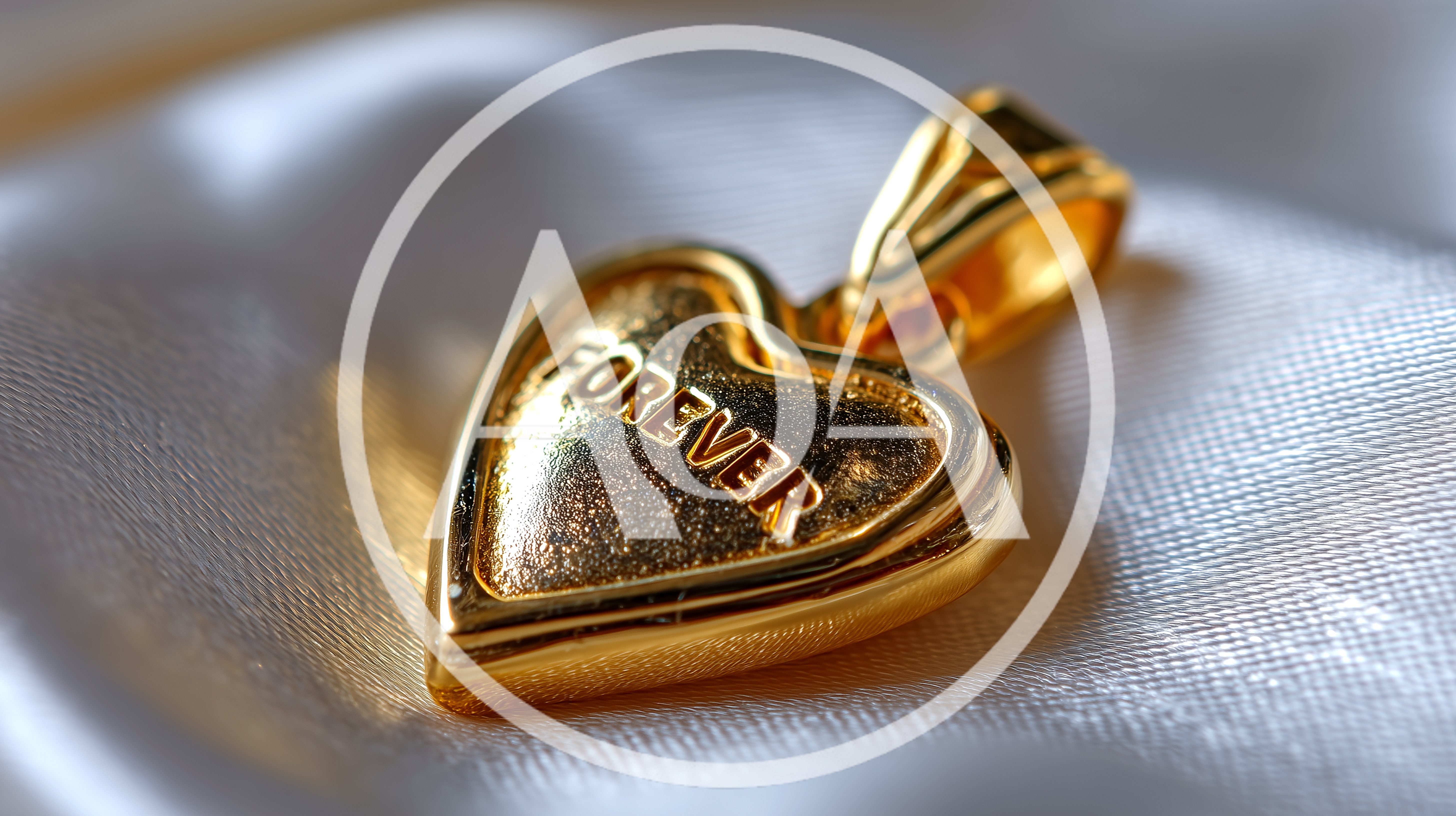 Gold Heart Pendant With Forever Inscription