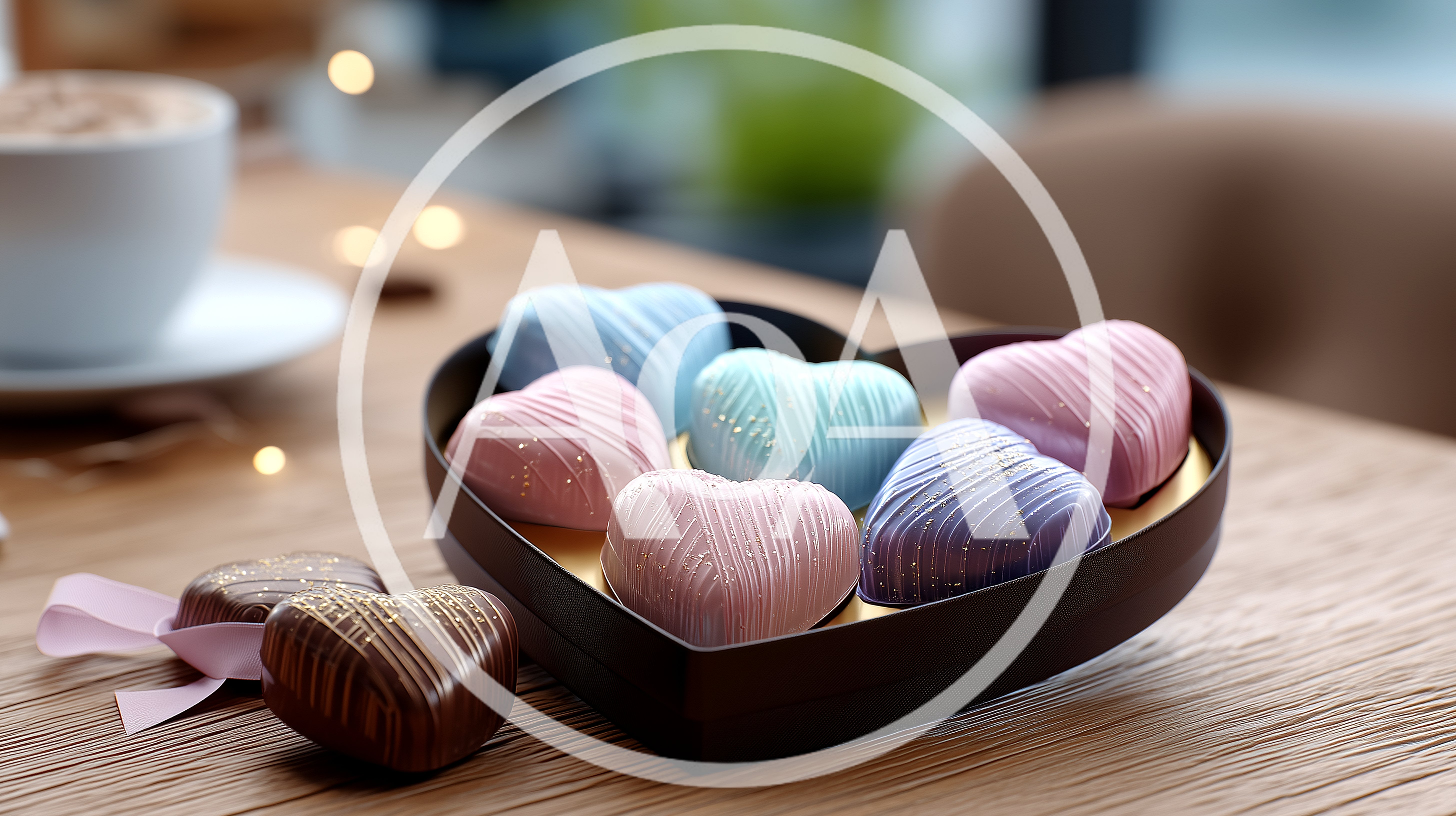 Heart Shaped Chocolates In A Gift Box