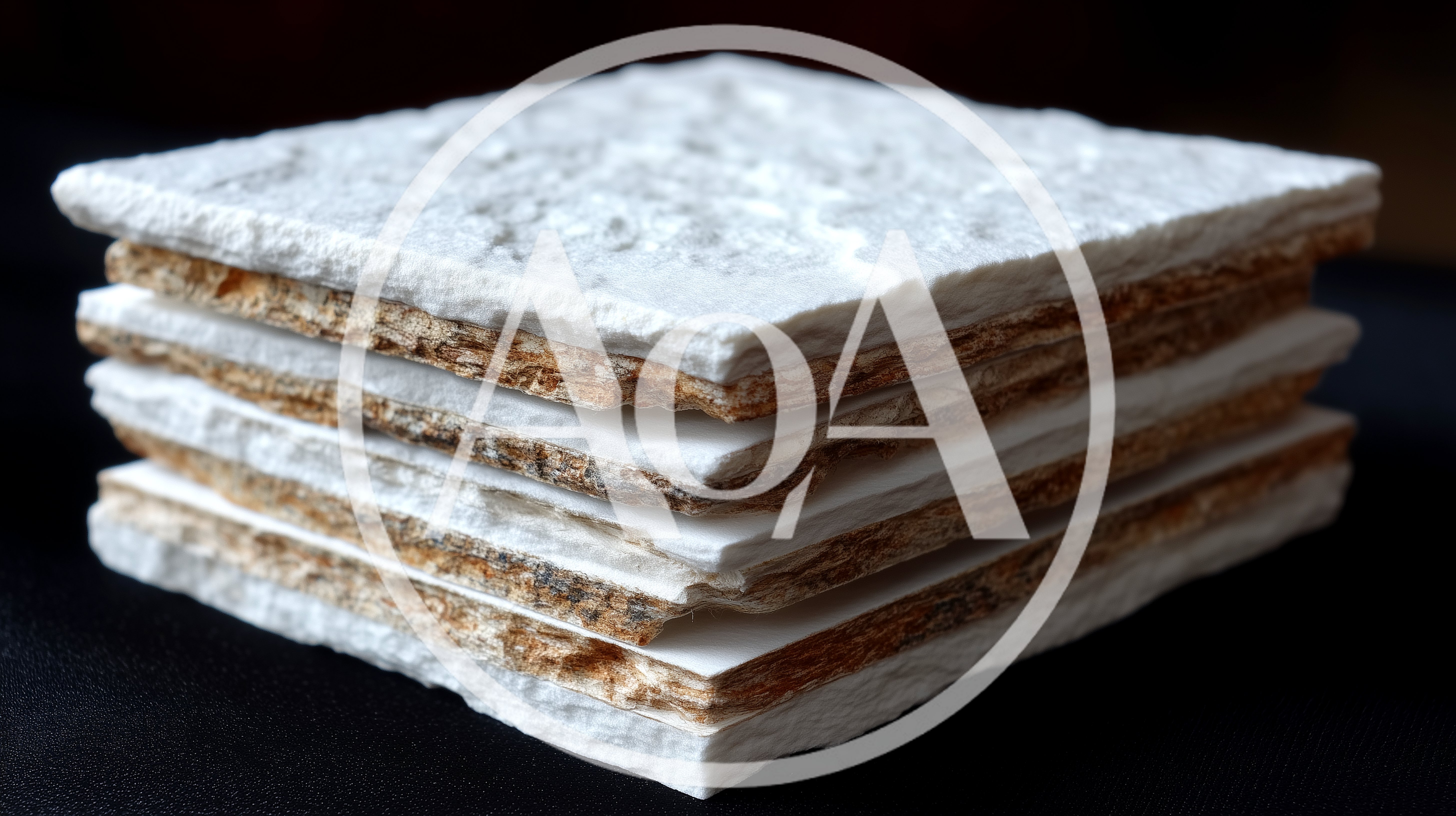 Stack Of Square White Plaster Coasters