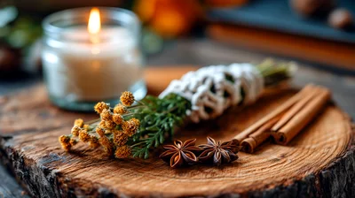 Smudge Stick With Cinnamon And Star Anise
