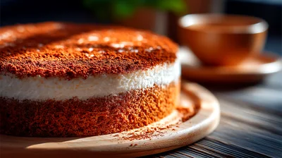 Layered Chocolate Cake With Cream Filling