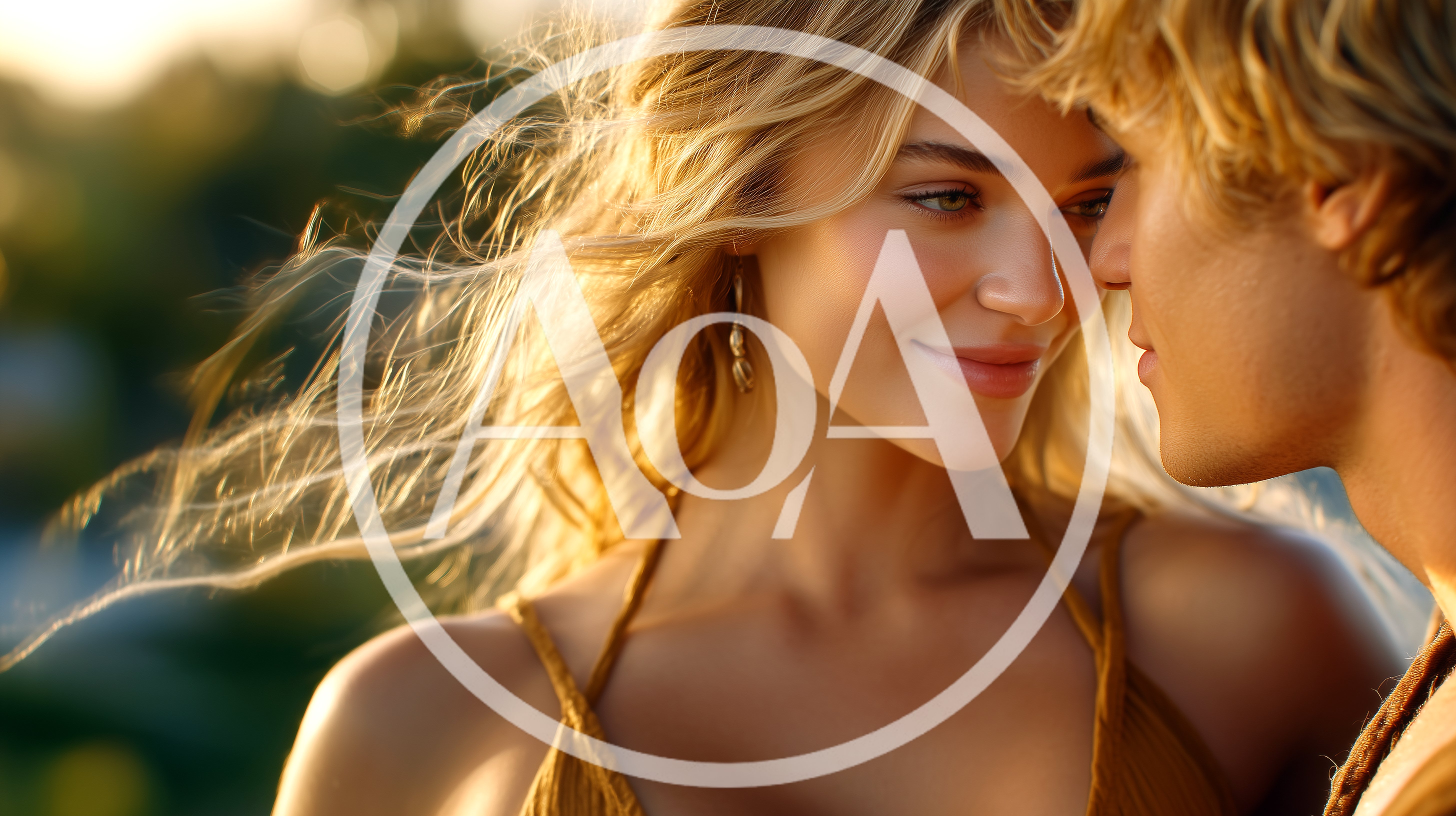 Young Couple Sharing A Romantic Moment At Sunset