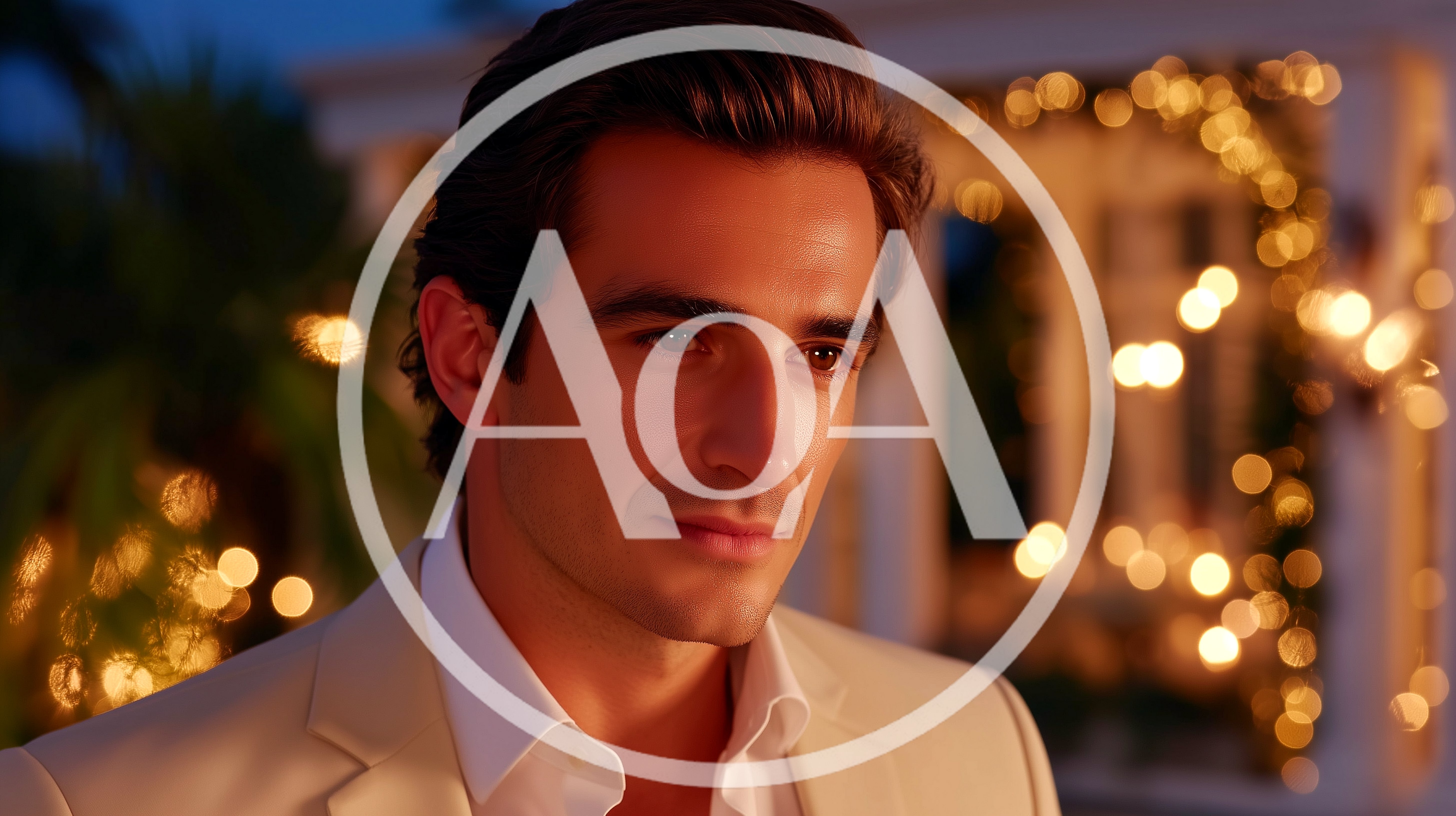 Handsome Man In Suit Looking Away At Evening Event