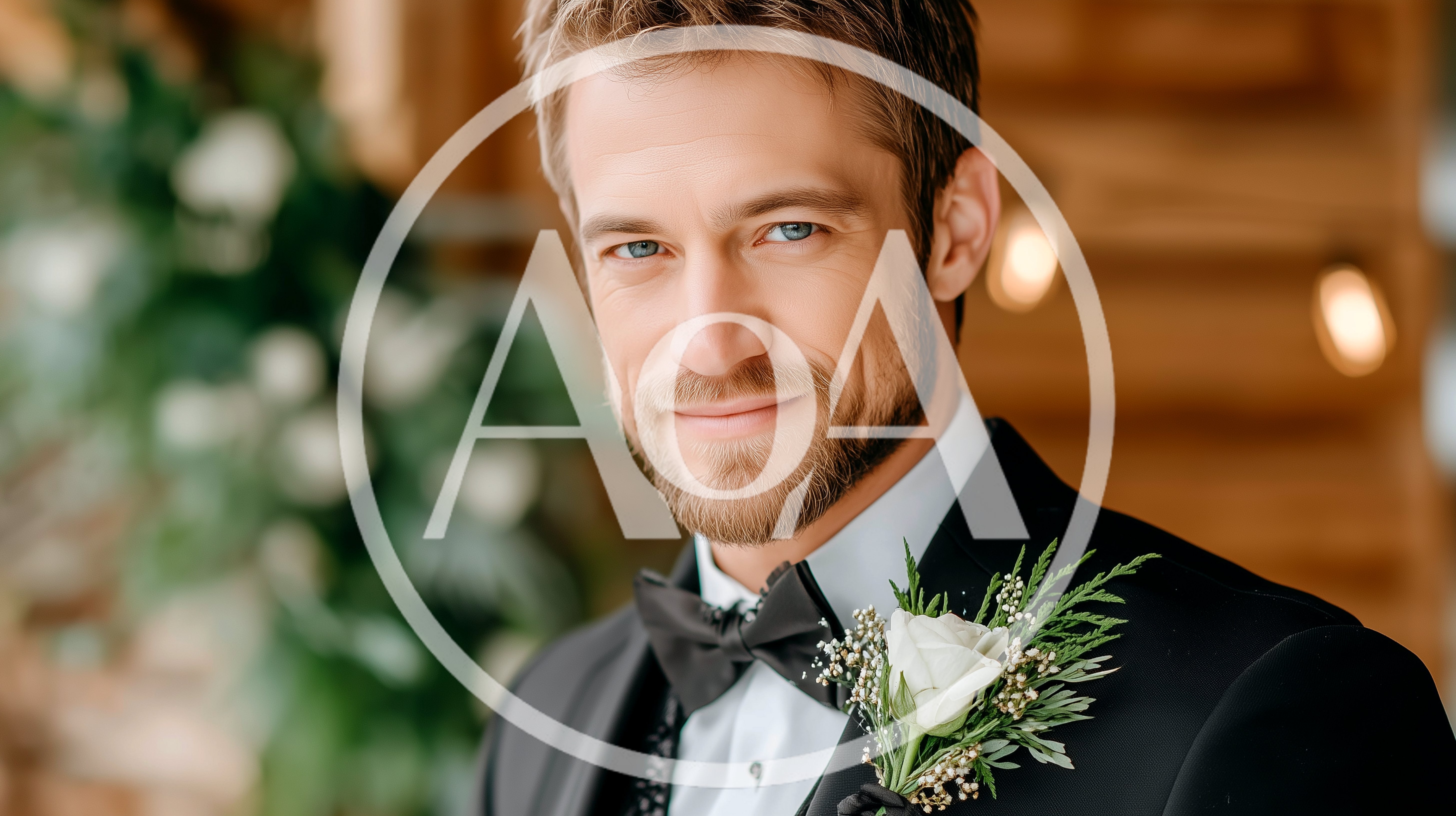 Handsome Groom Smiling In A Formal Tuxedo